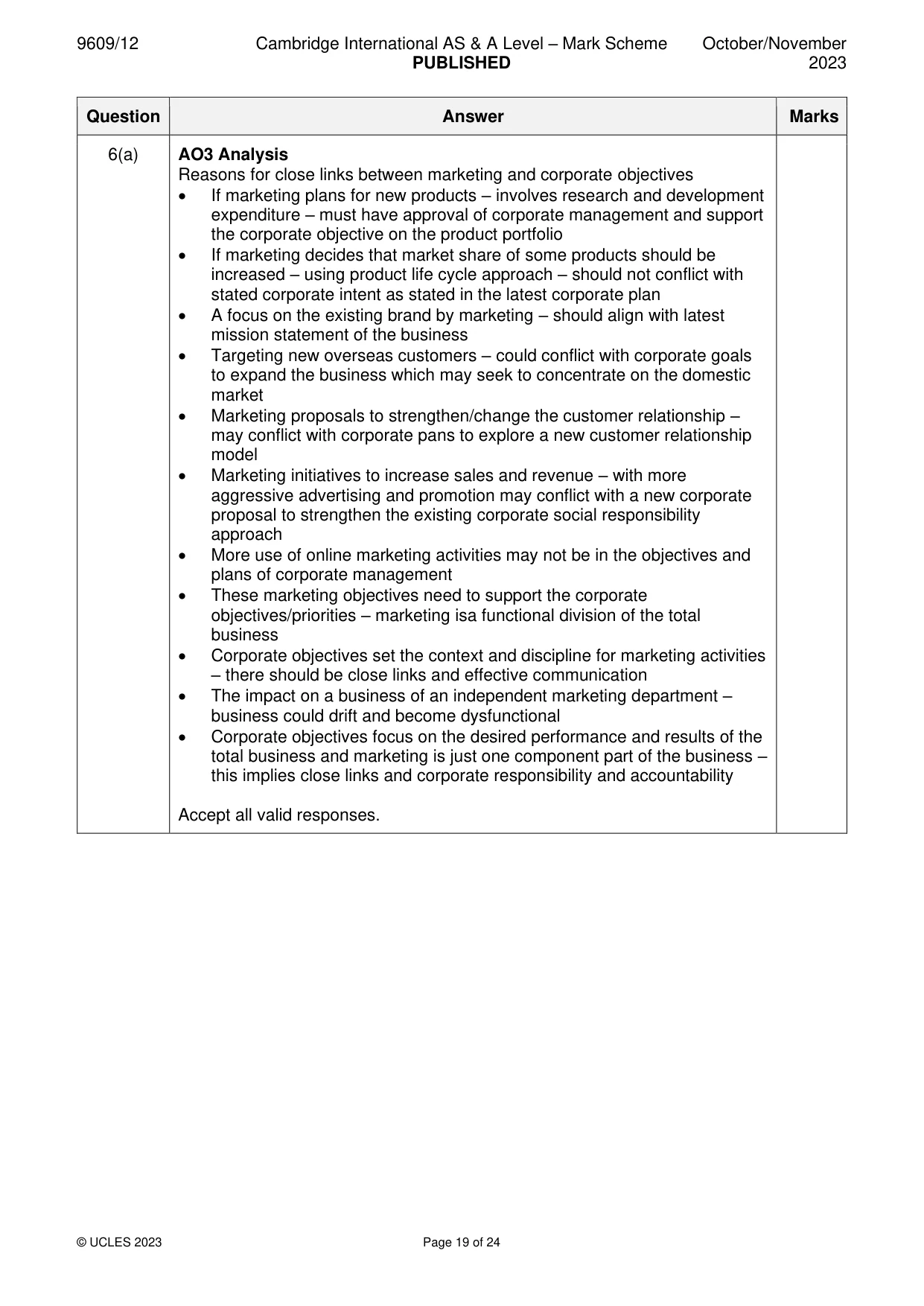 Mark scheme, page 19 of 24