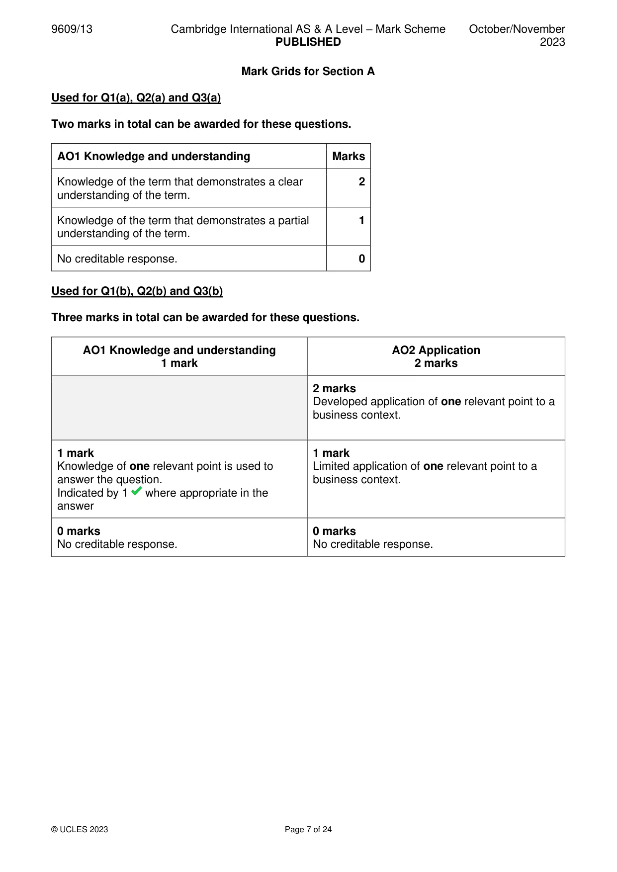 Mark scheme, page 7 of 24