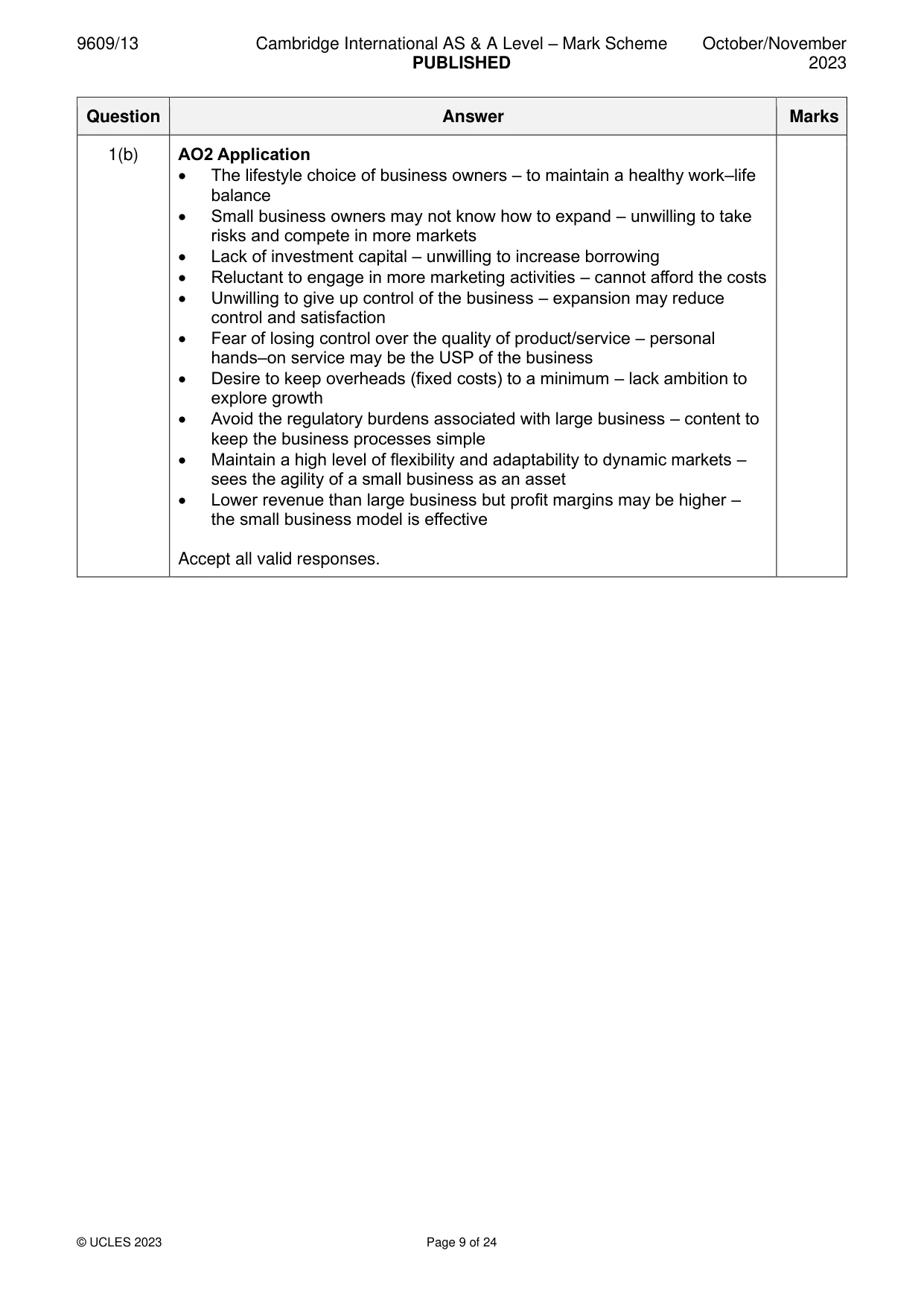 Mark scheme, page 9 of 24