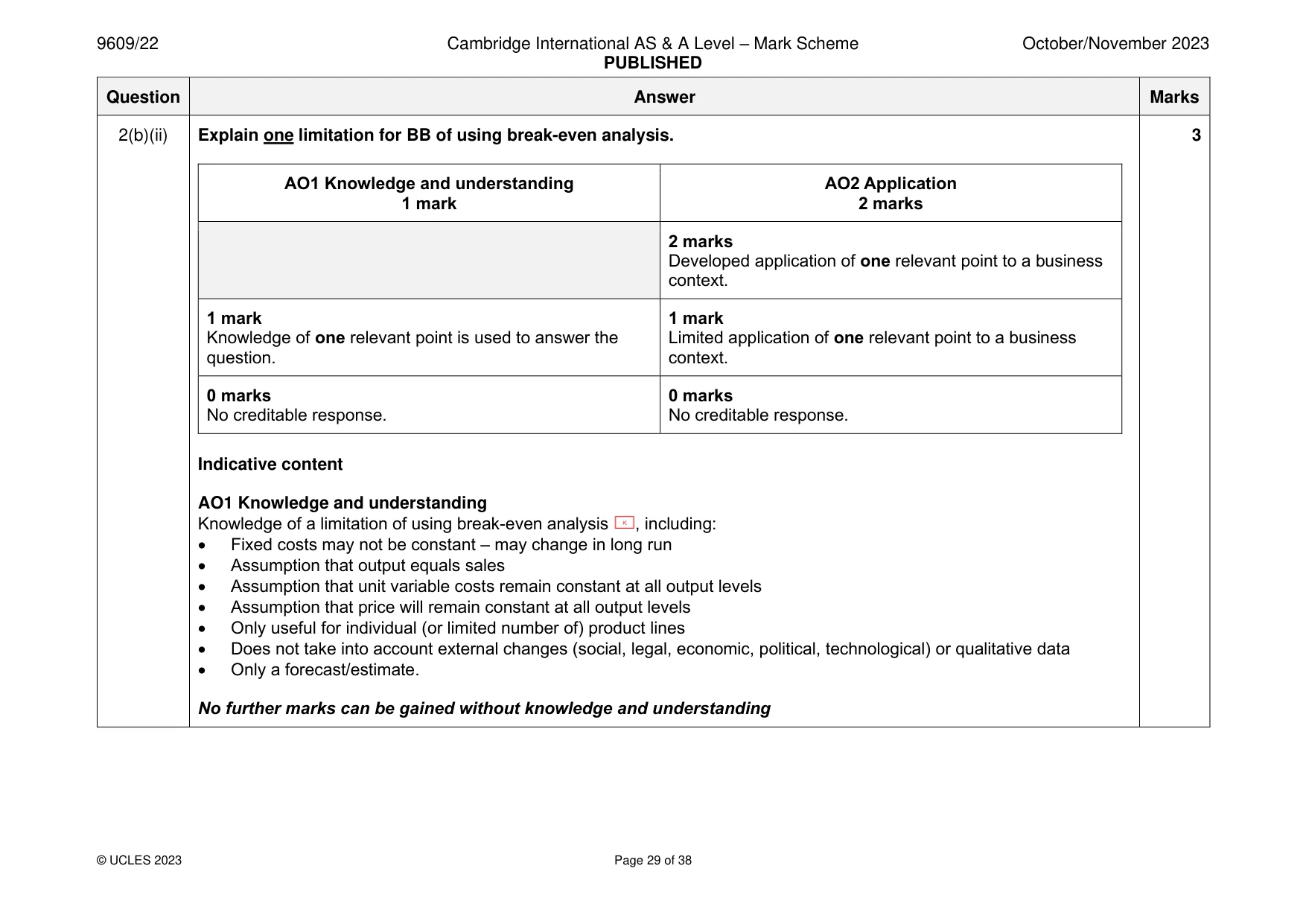 Mark scheme, page 29 of 38