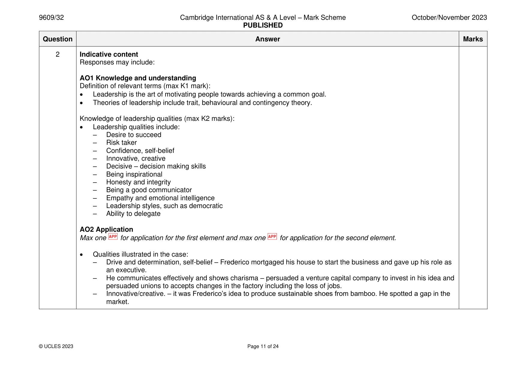 Mark scheme, page 11 of 24