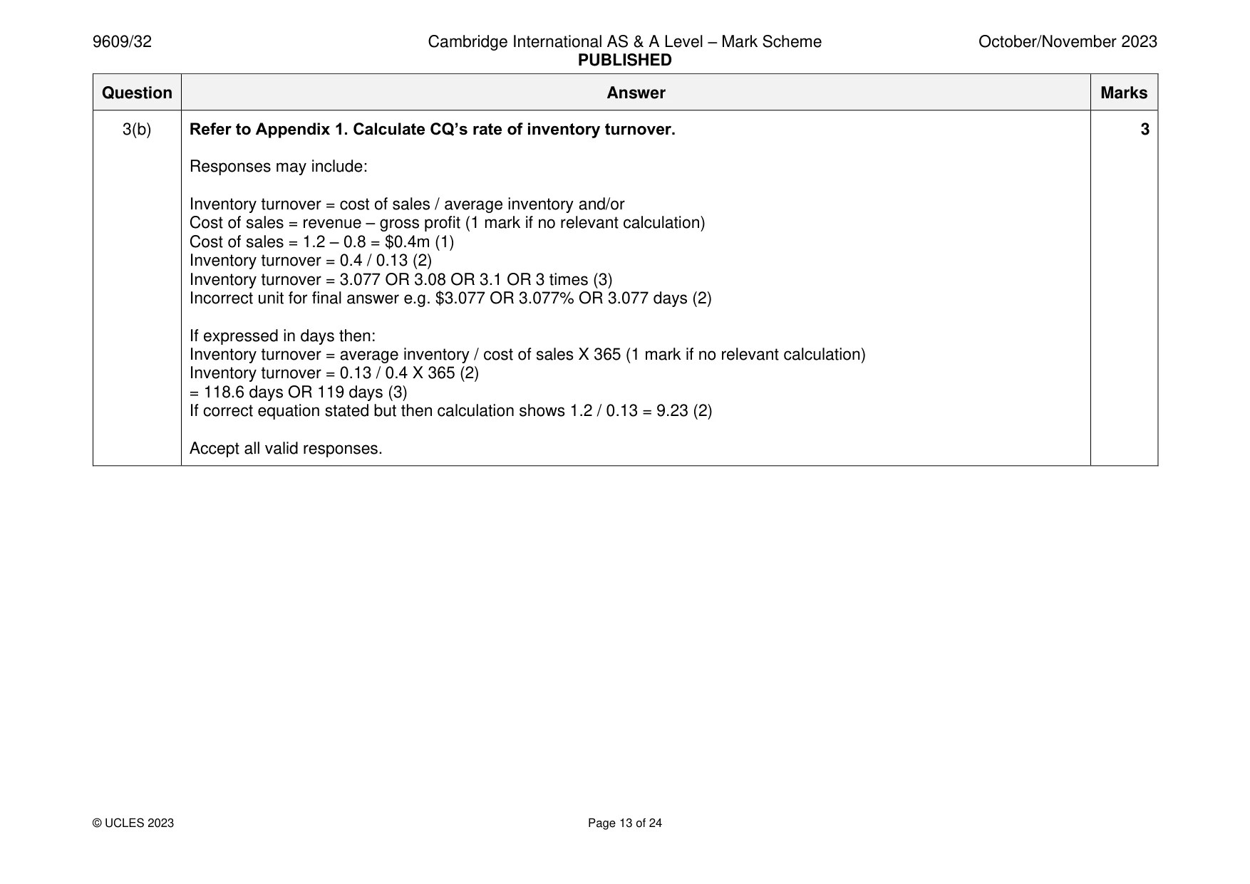 Mark scheme, page 13 of 24