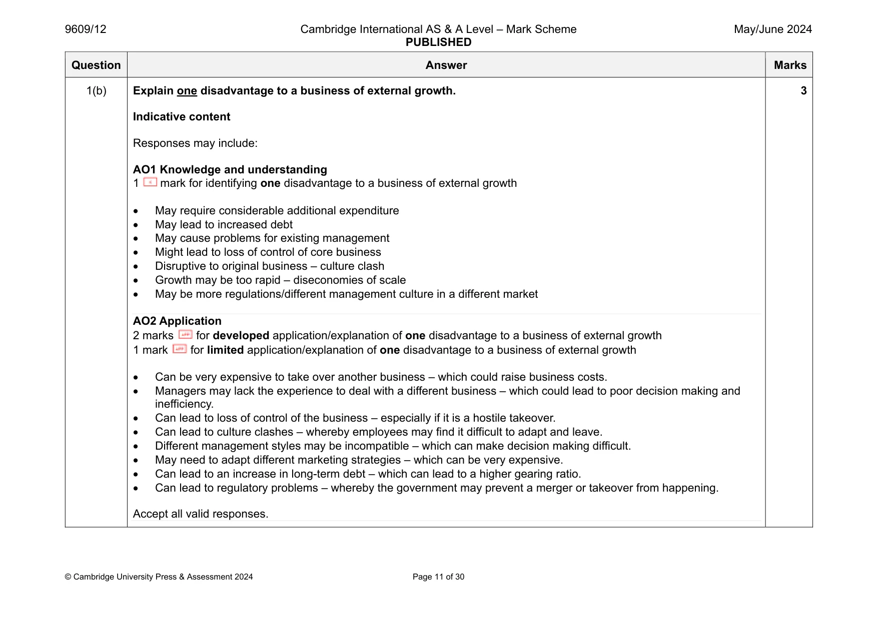 Mark scheme, page 11 of 30