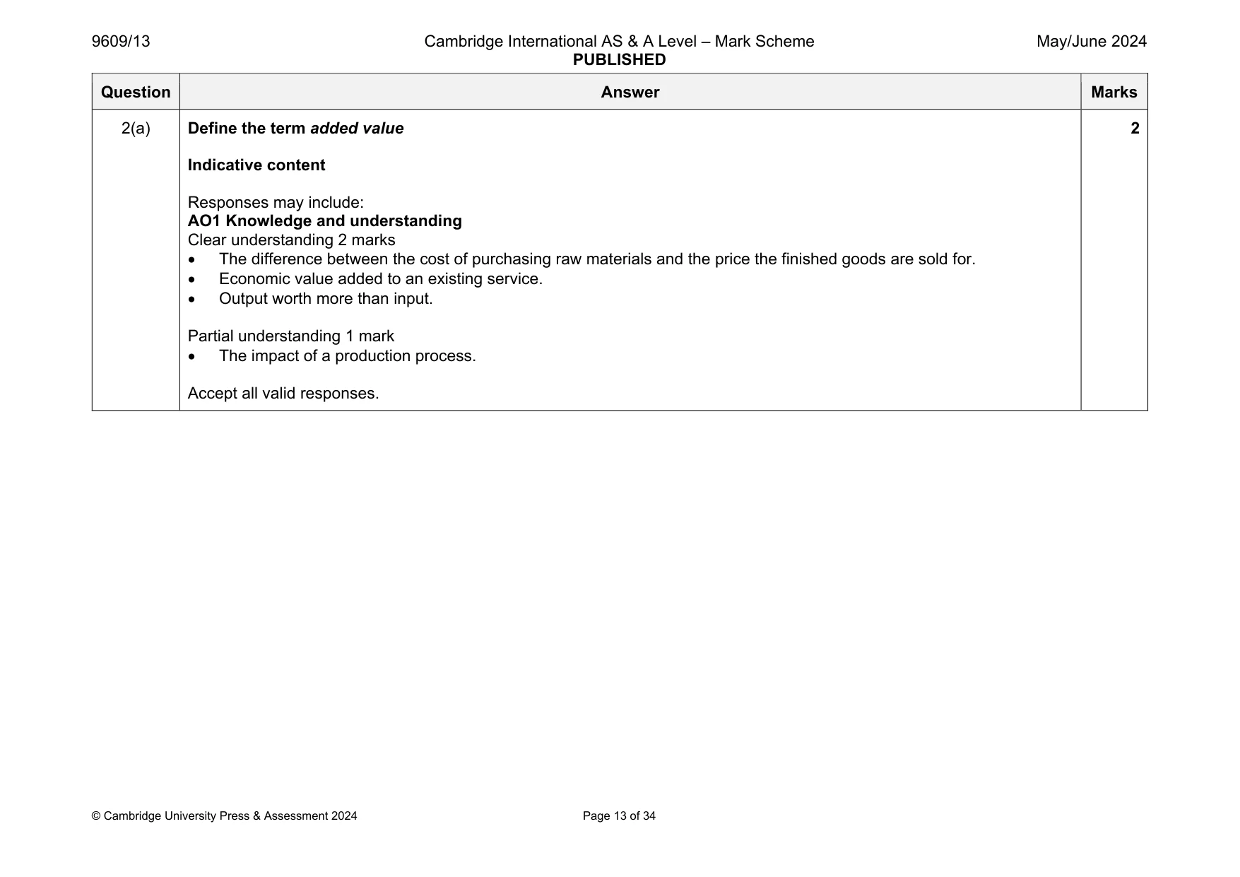 Mark scheme, page 13 of 34
