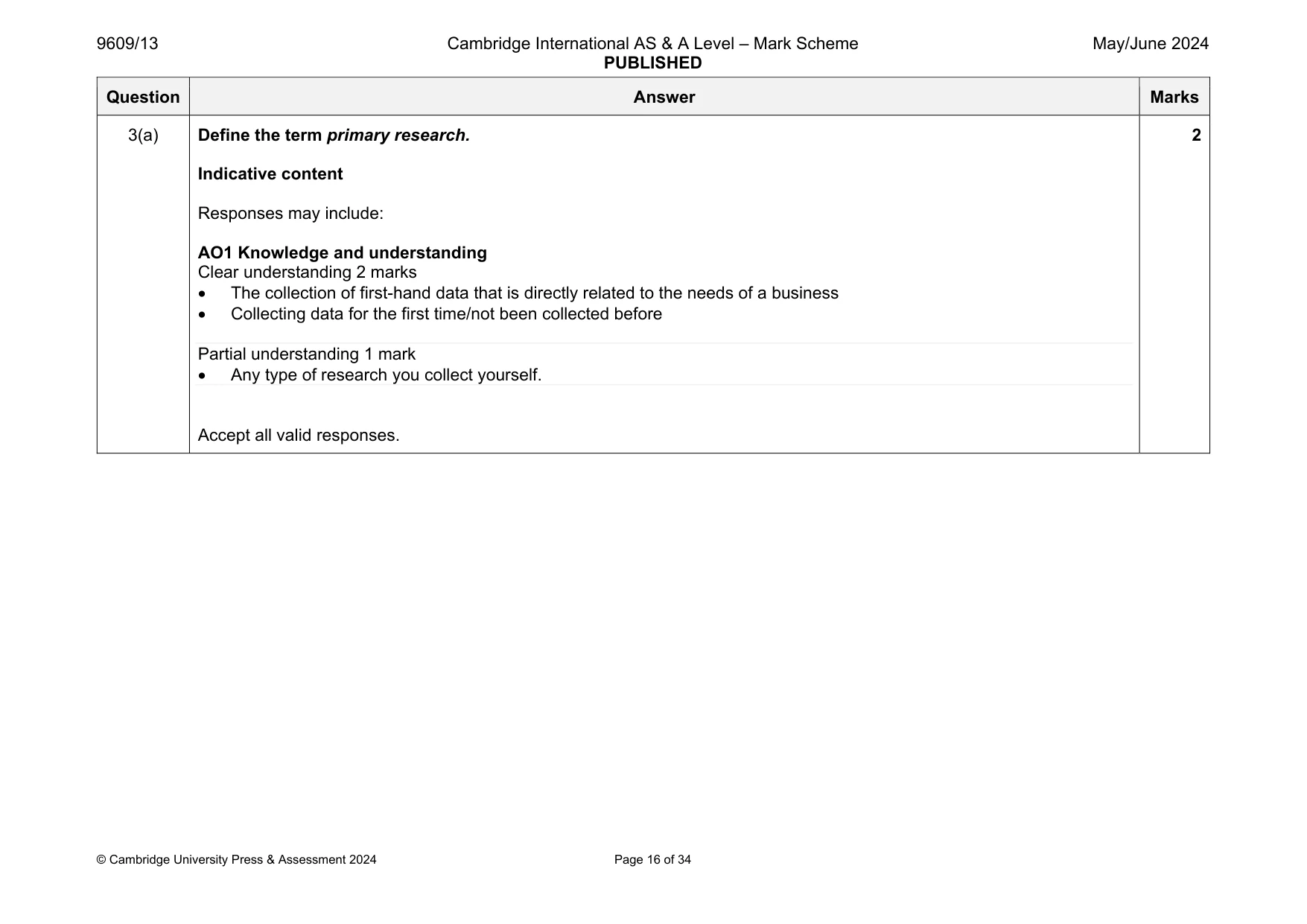 Mark scheme, page 16 of 34