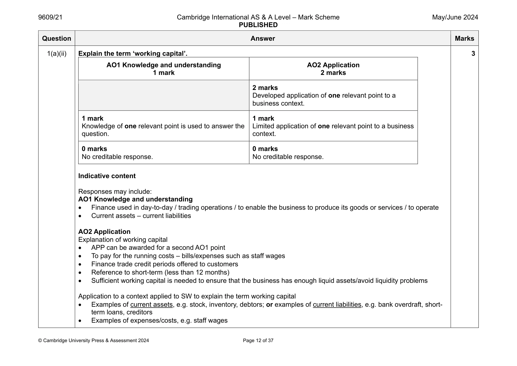 Mark scheme, page 12 of 37