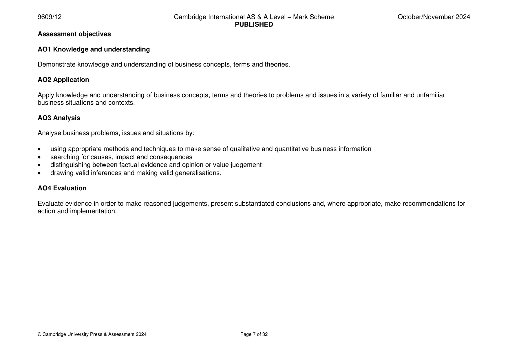 Mark scheme, page 7 of 32