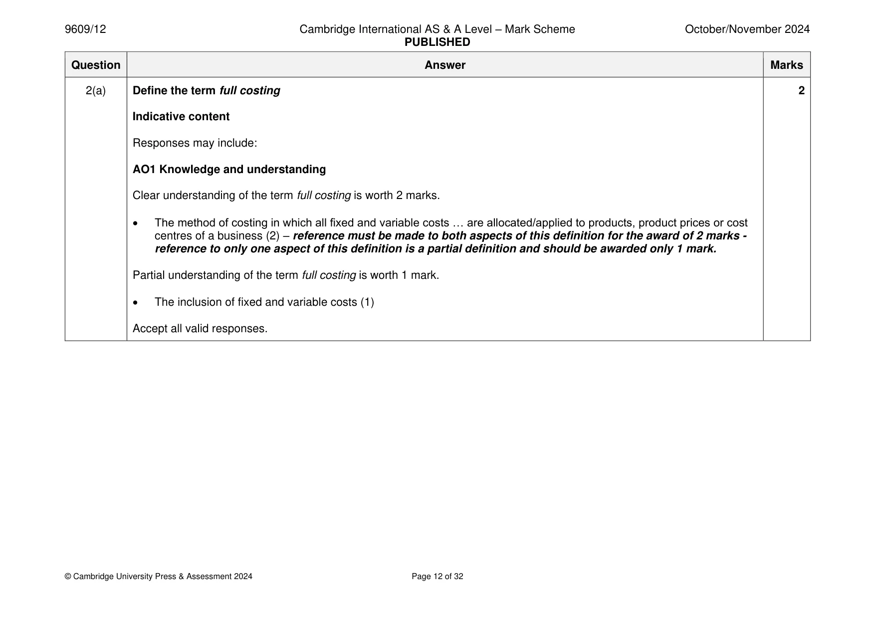 Mark scheme, page 12 of 32