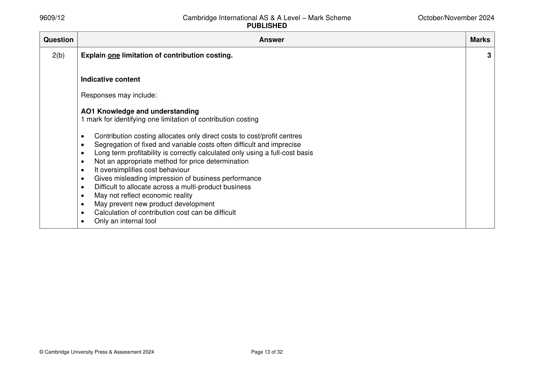 Mark scheme, page 13 of 32