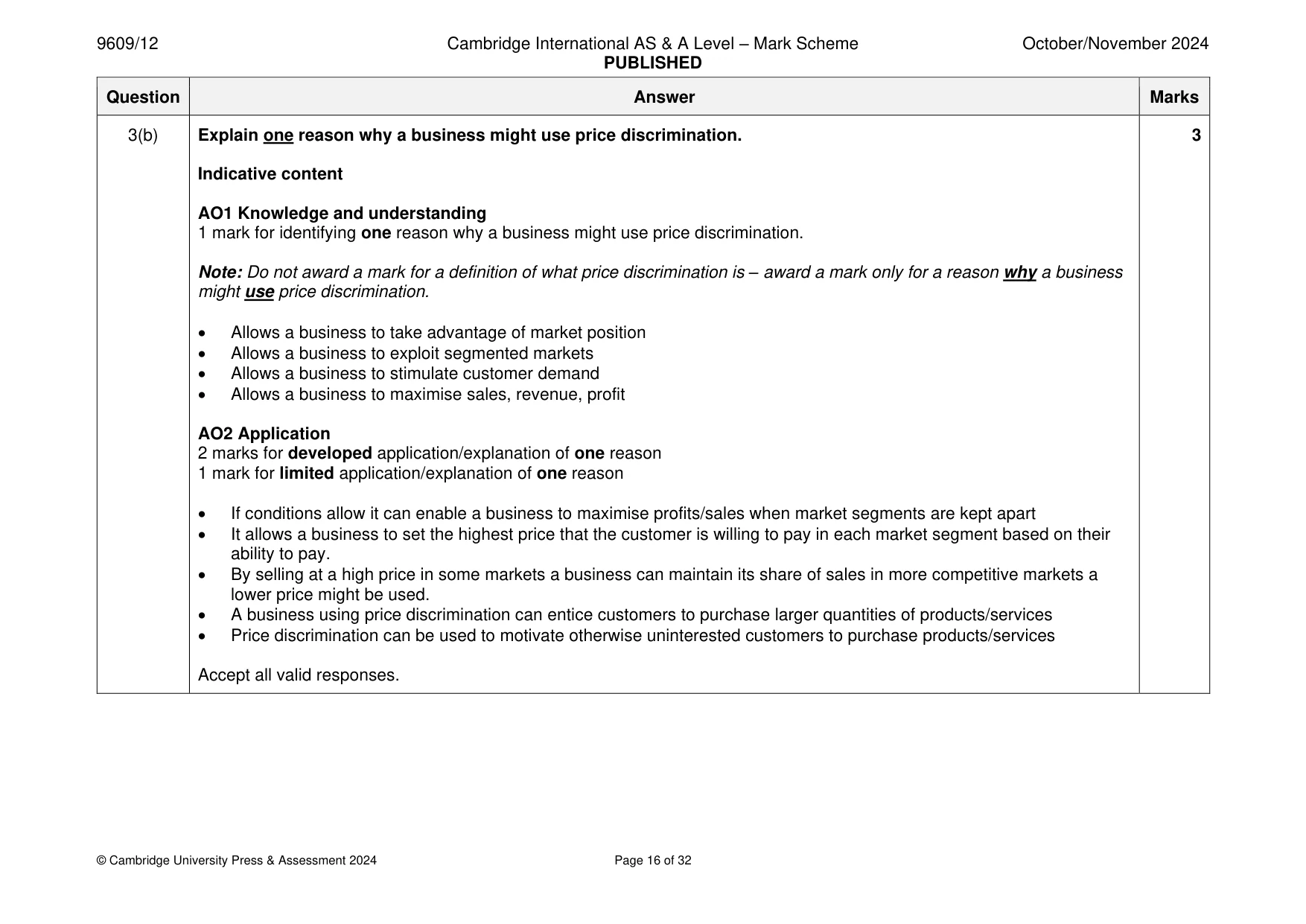 Mark scheme, page 16 of 32