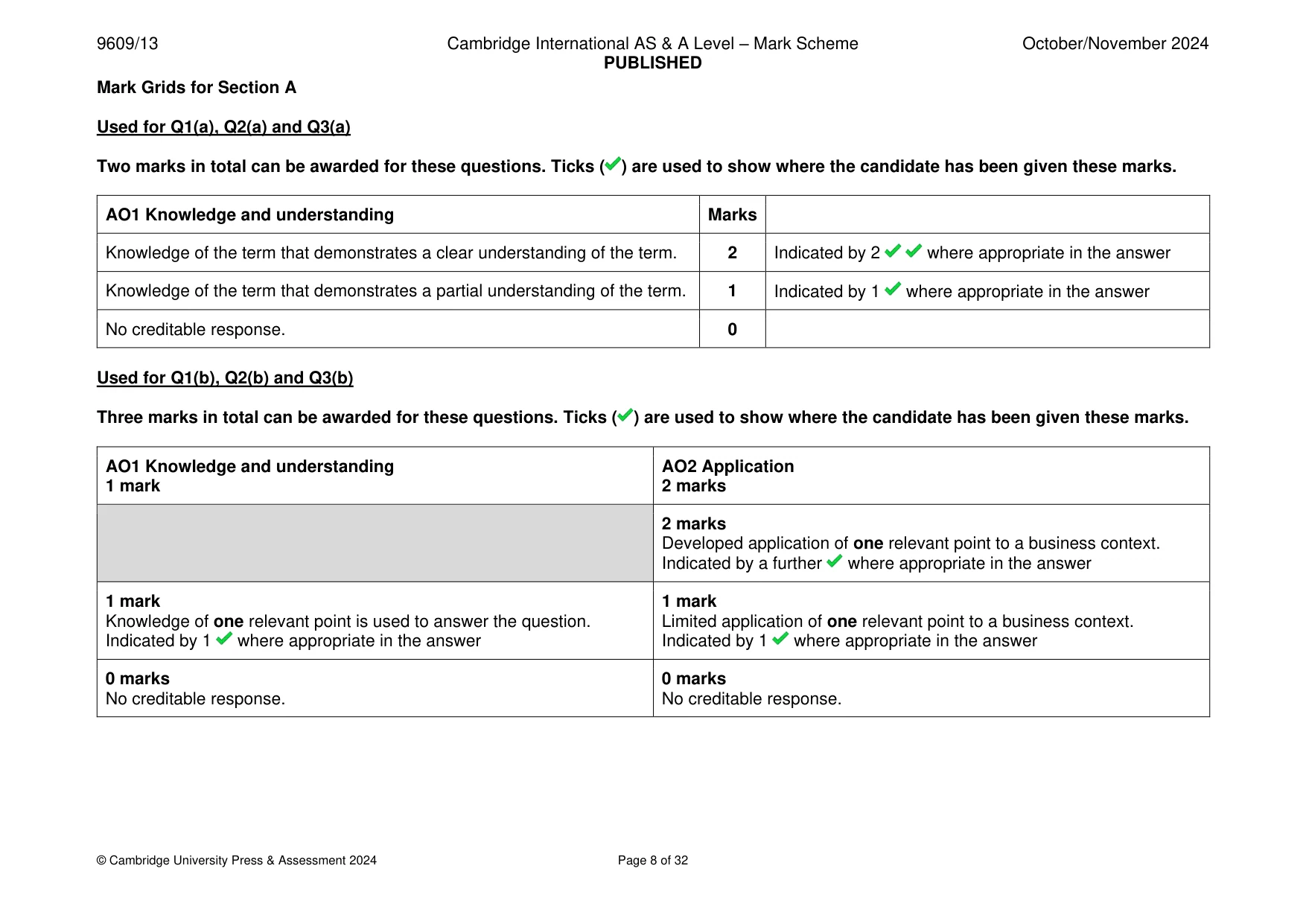Mark scheme, page 8 of 32