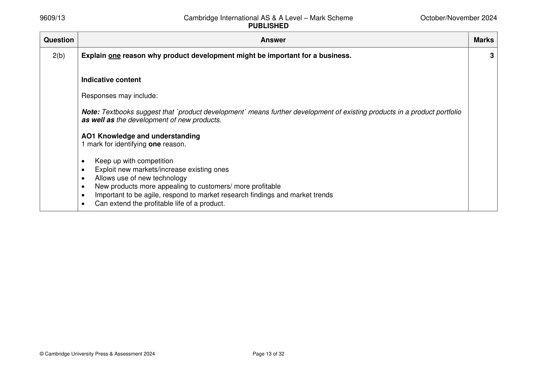 Mark scheme, page 13 of 32