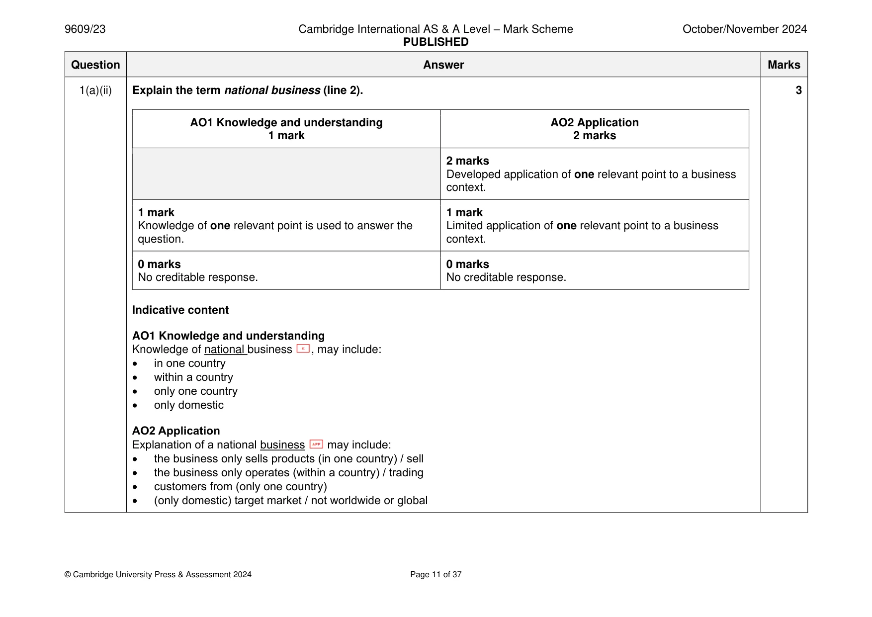 Mark scheme, page 11 of 37