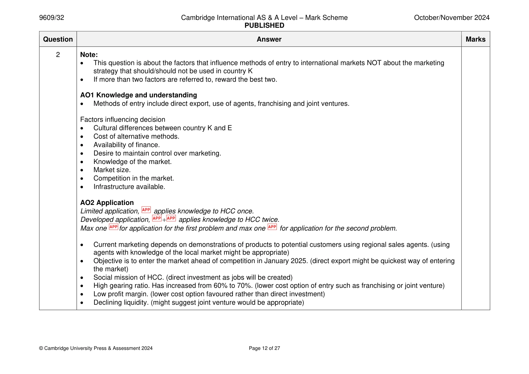 Mark scheme, page 12 of 27