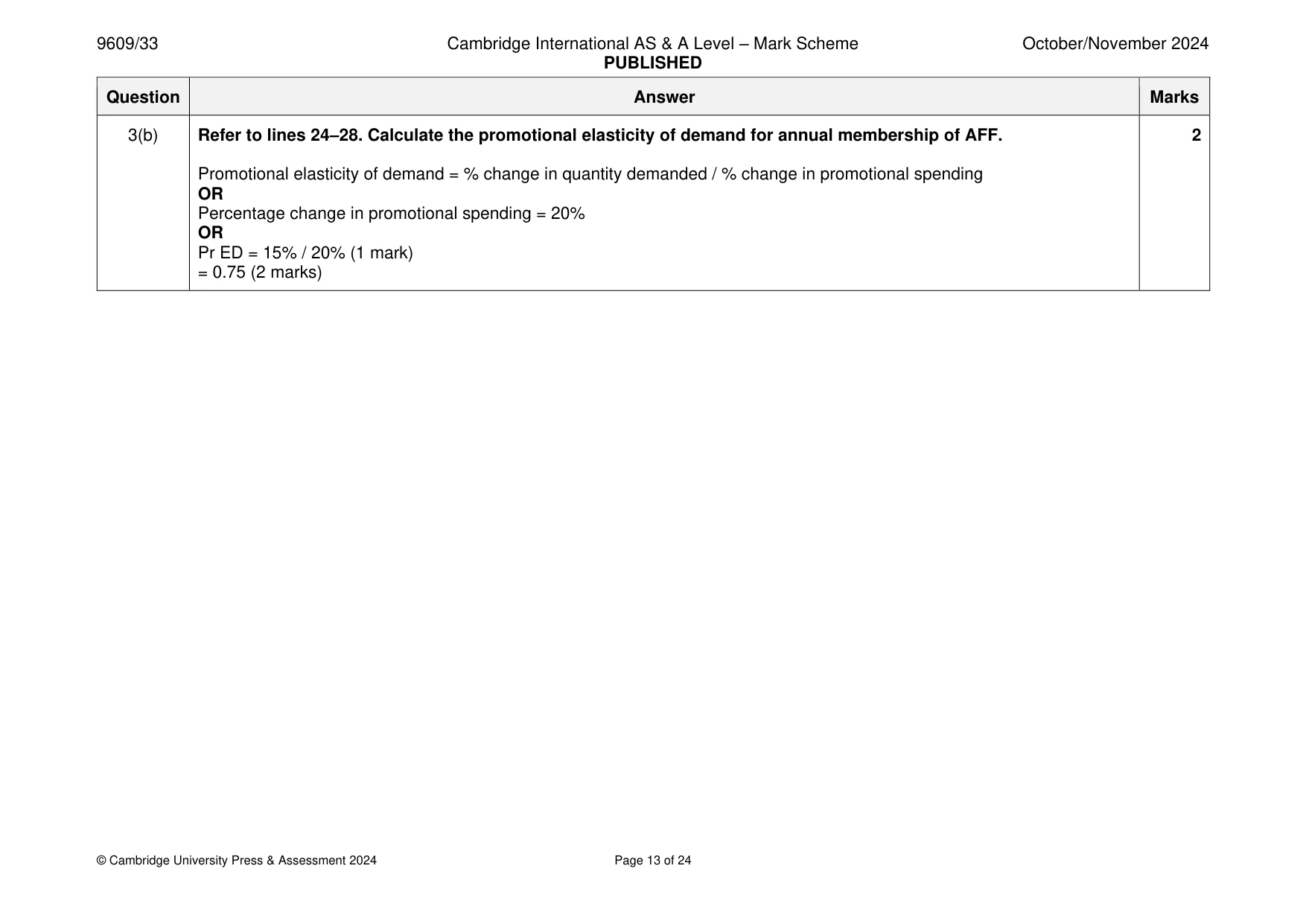 Mark scheme, page 13 of 24
