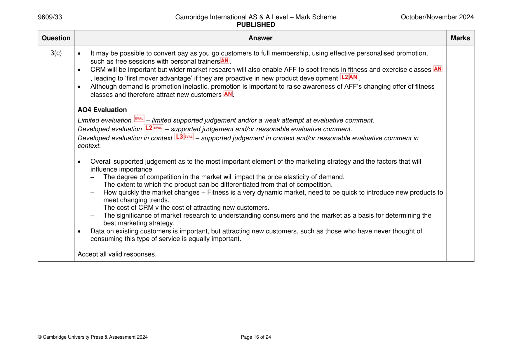 Mark scheme, page 16 of 24