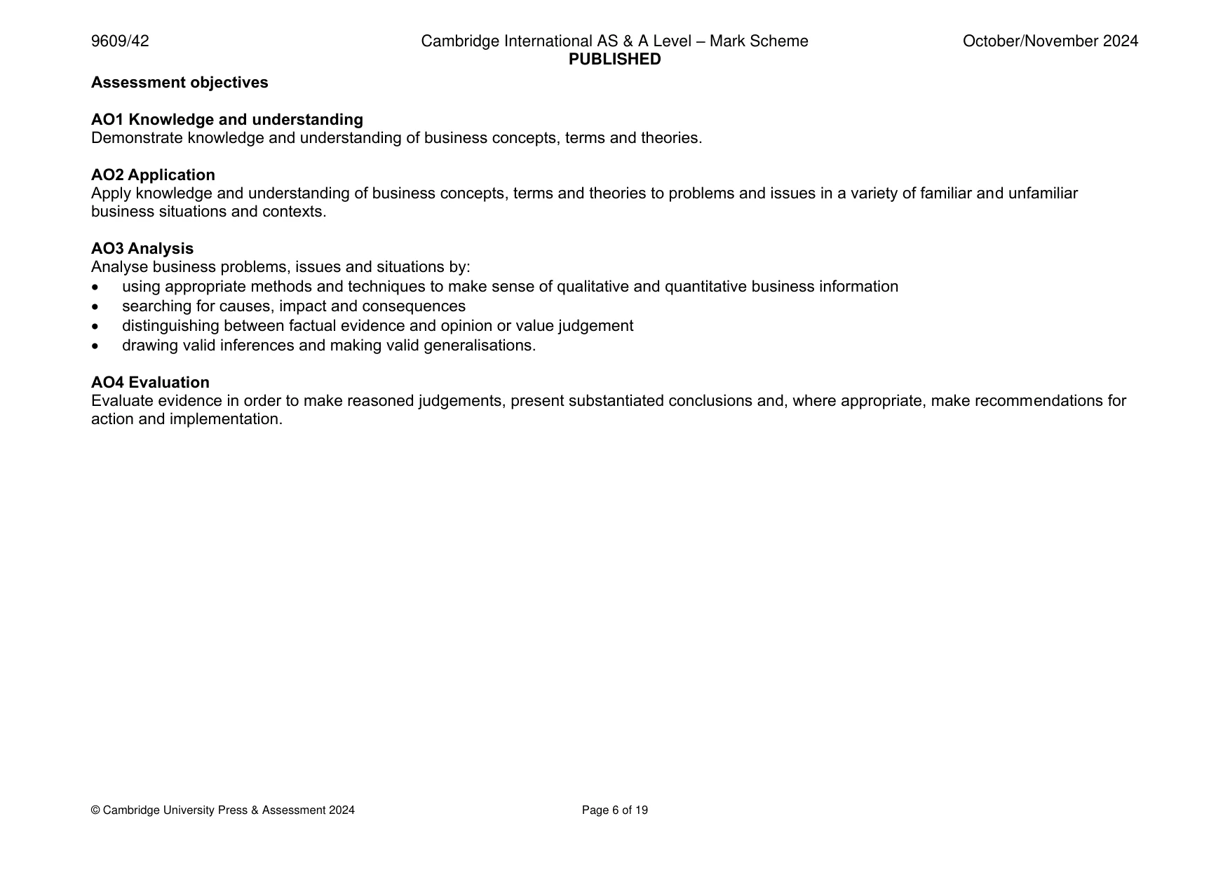 Mark scheme, page 6 of 19