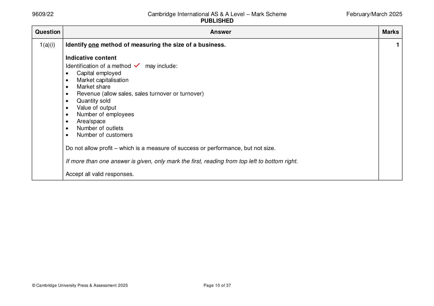 Mark scheme, page 10 of 37