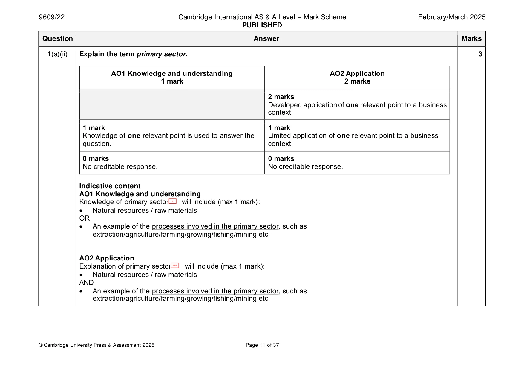 Mark scheme, page 11 of 37