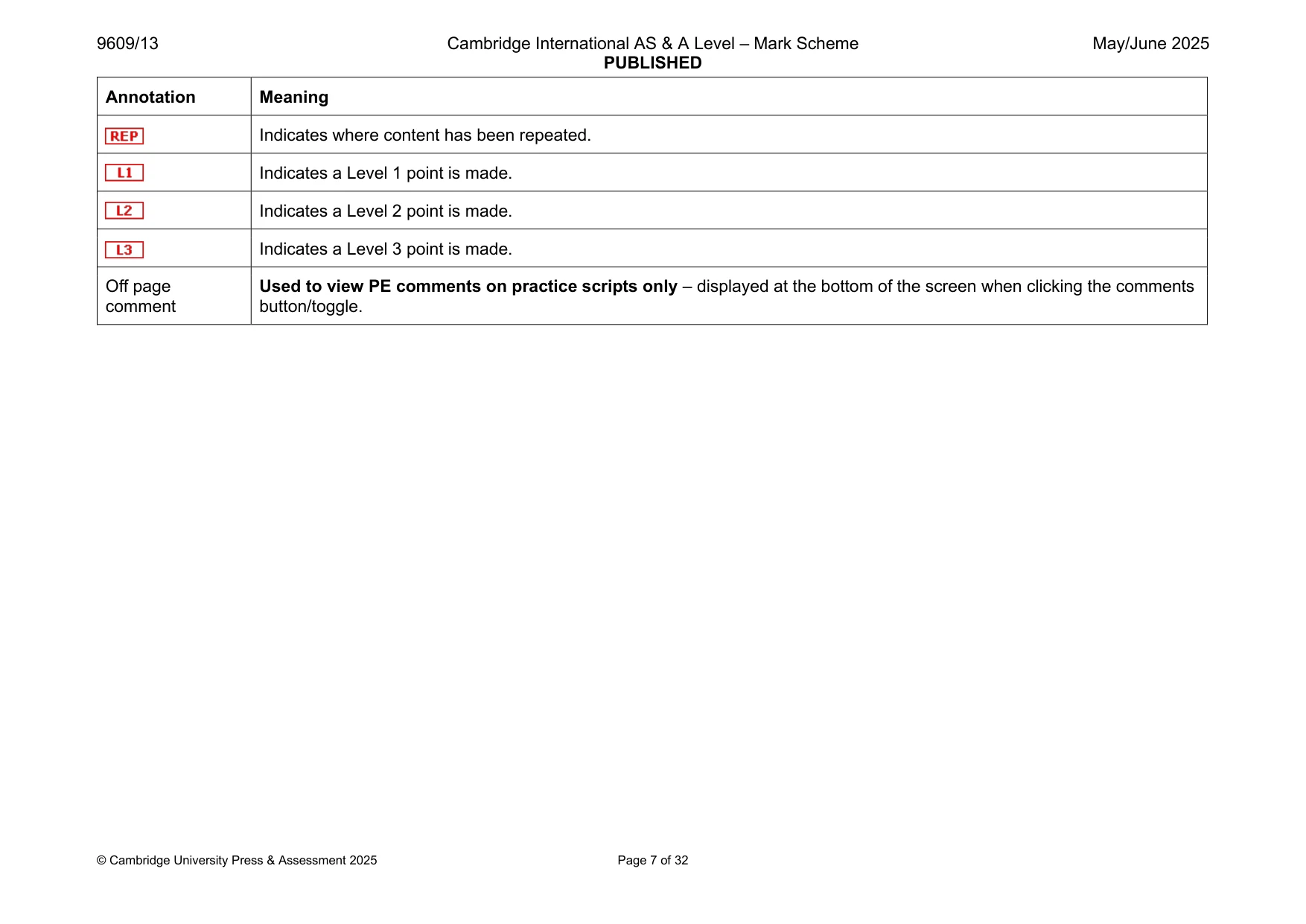 Mark scheme, page 7 of 32