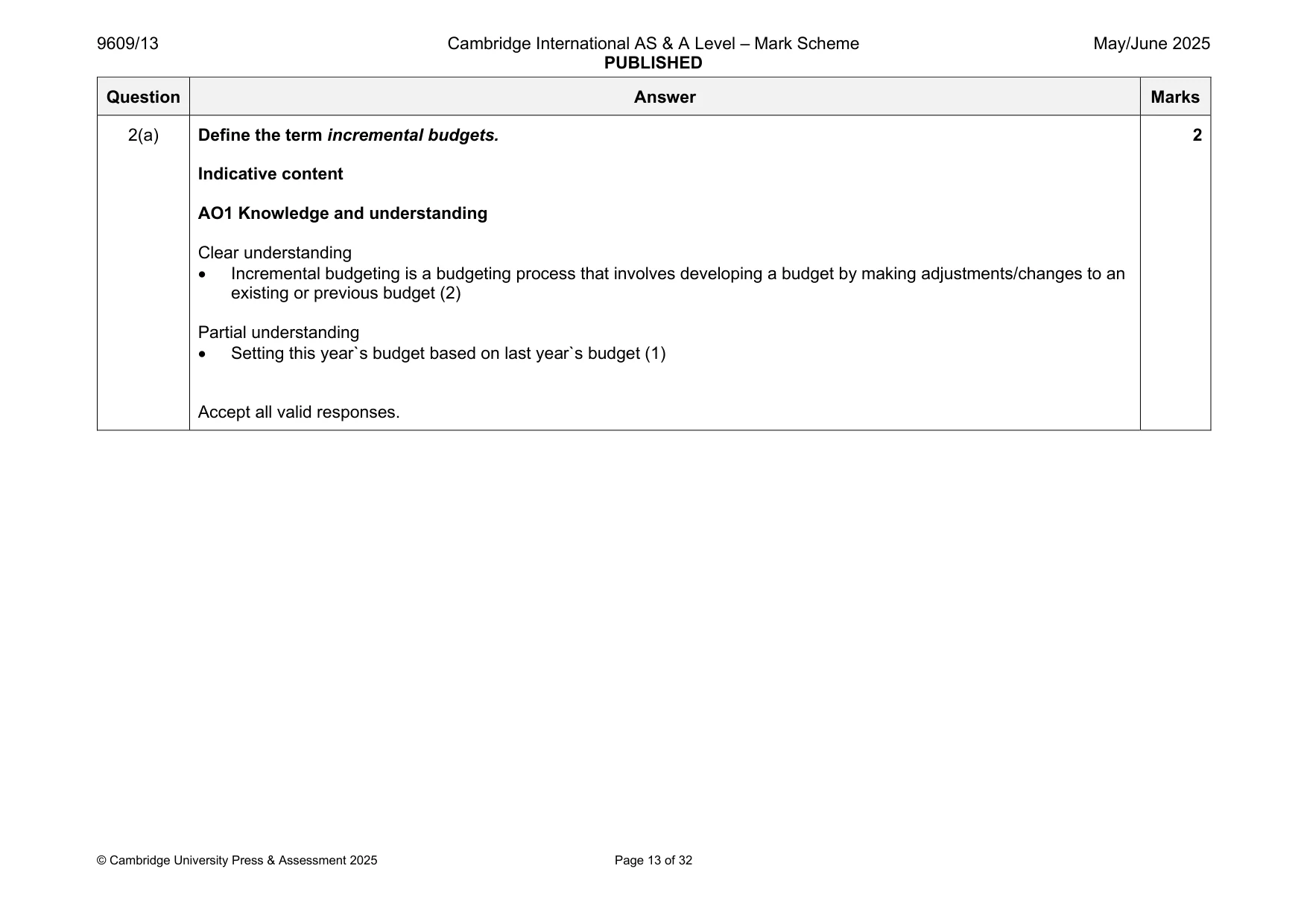 Mark scheme, page 13 of 32