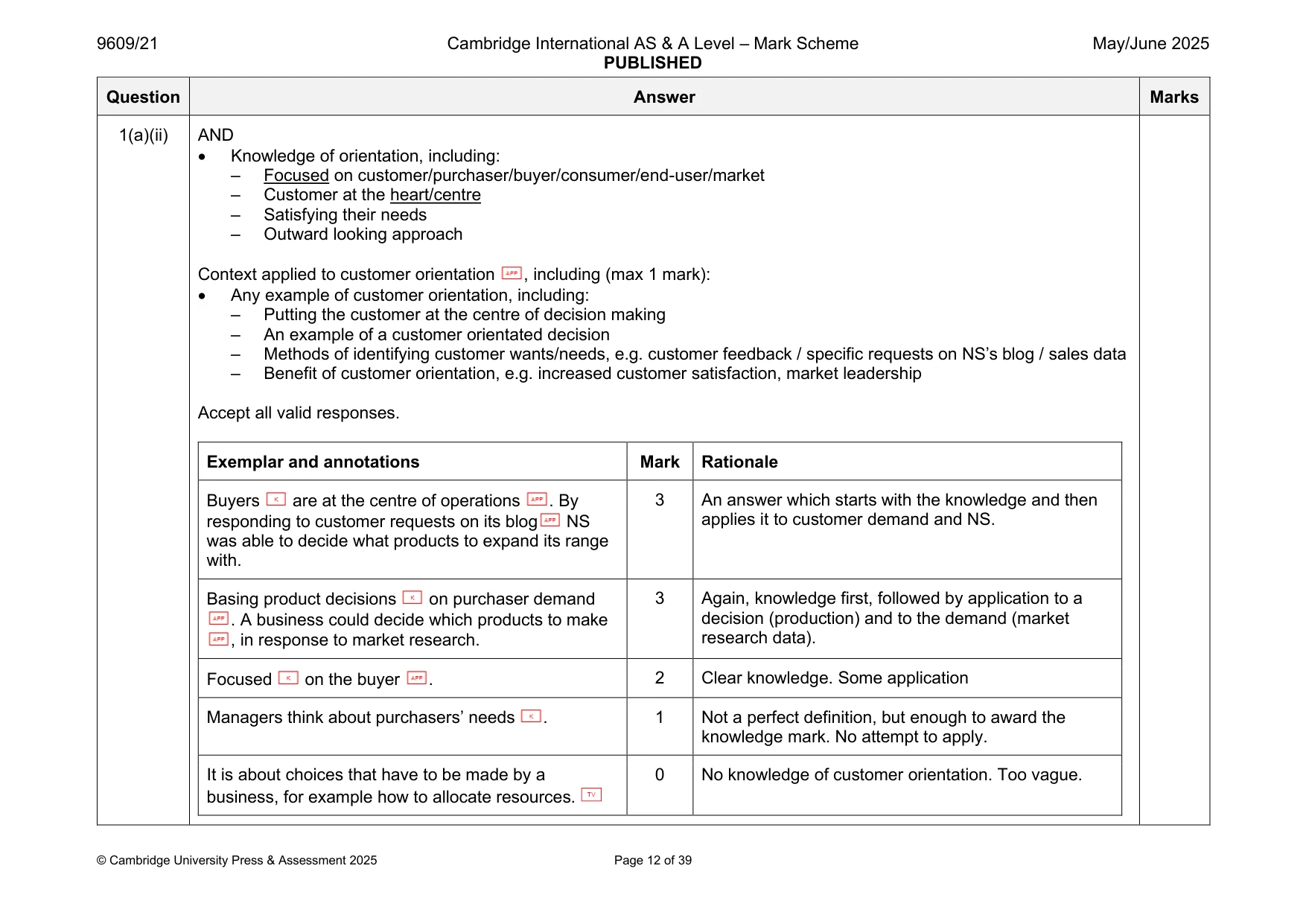 Mark scheme, page 12 of 39