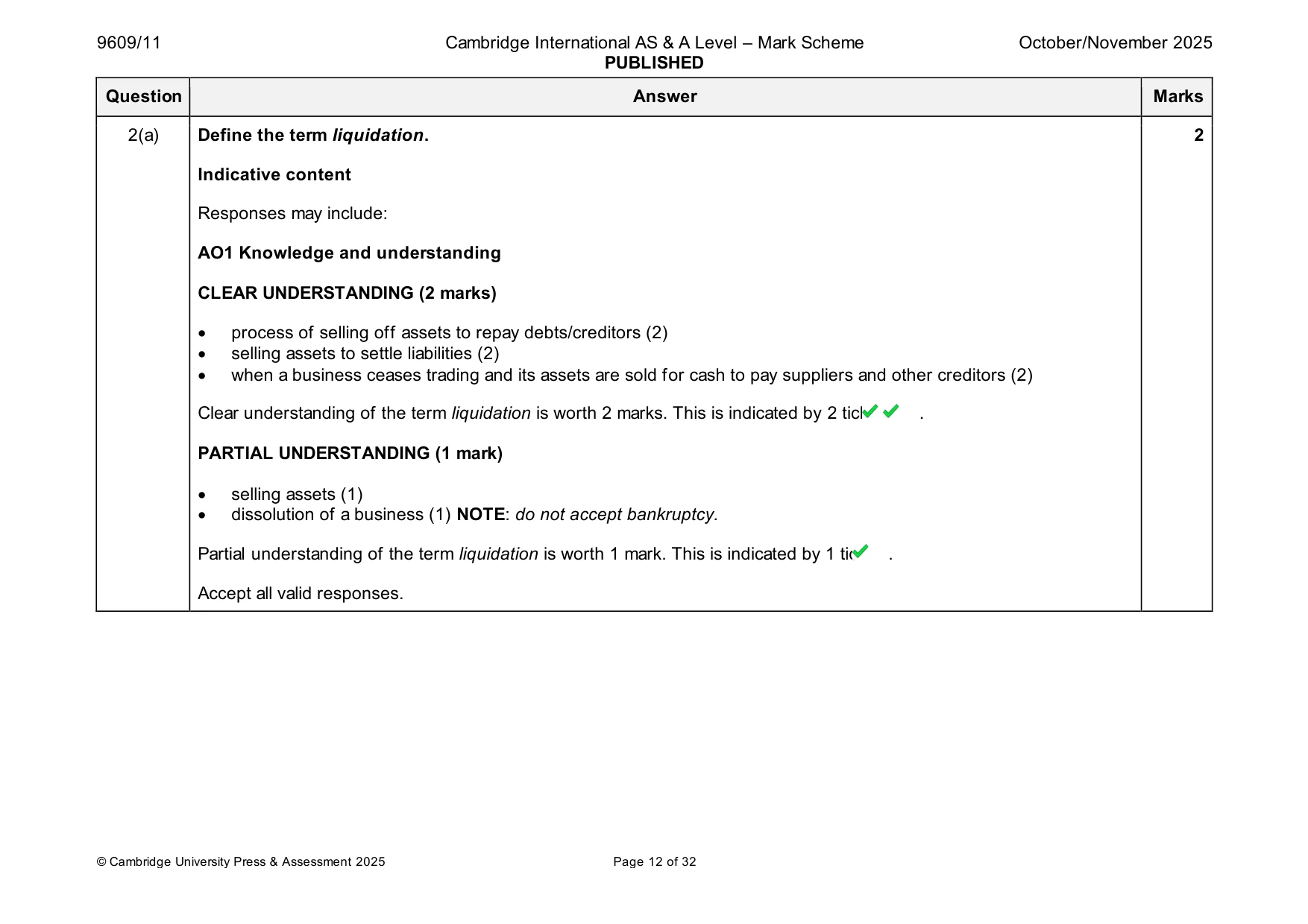 Mark scheme, page 12 of 32