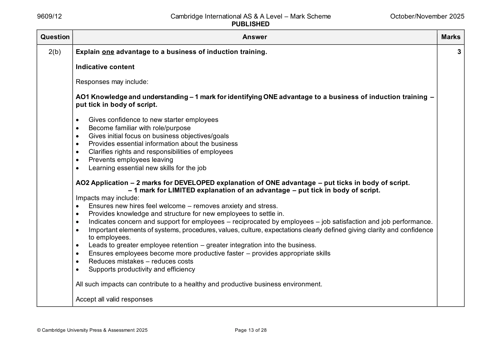 Mark scheme, page 13 of 28