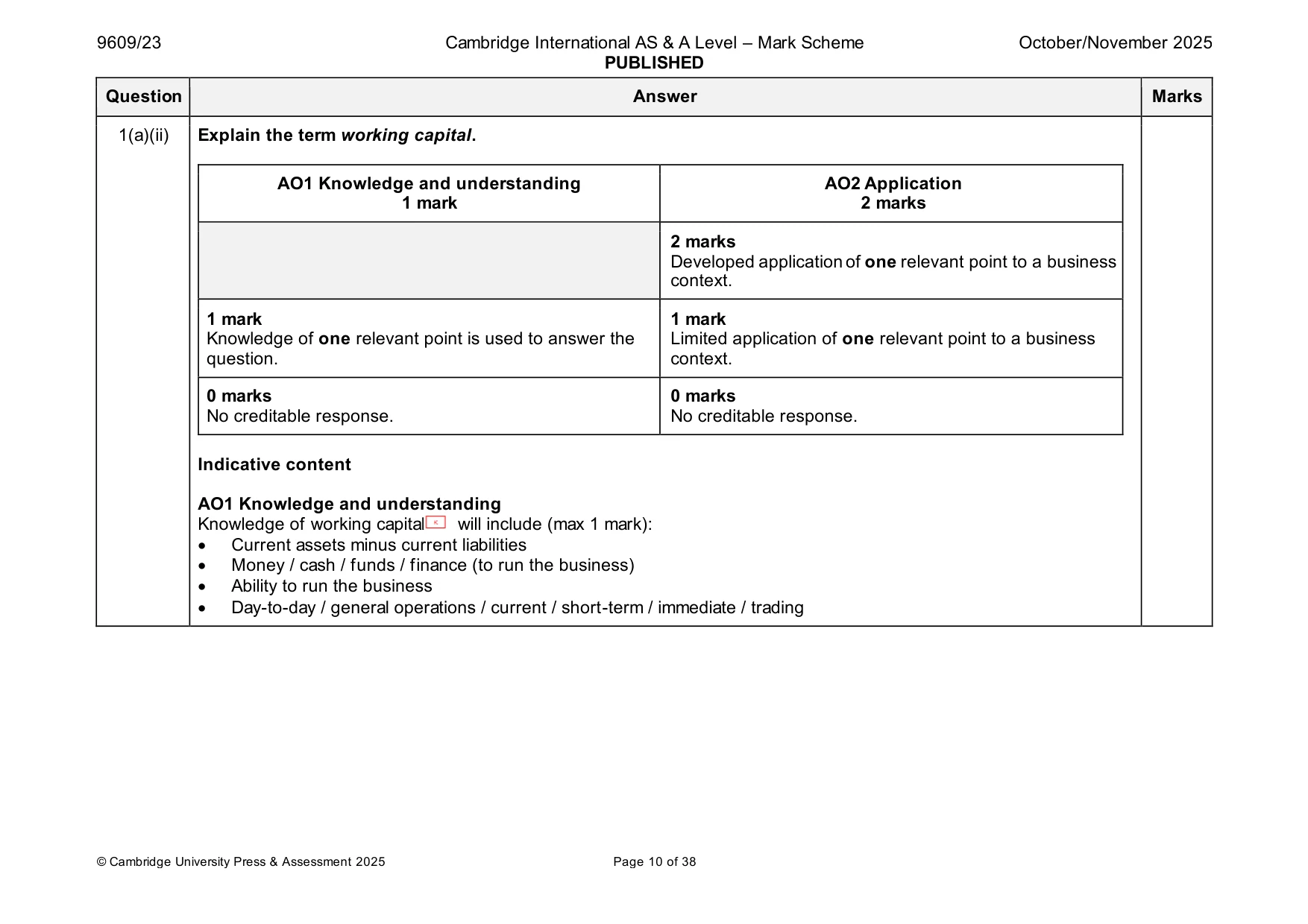 Mark scheme, page 10 of 38