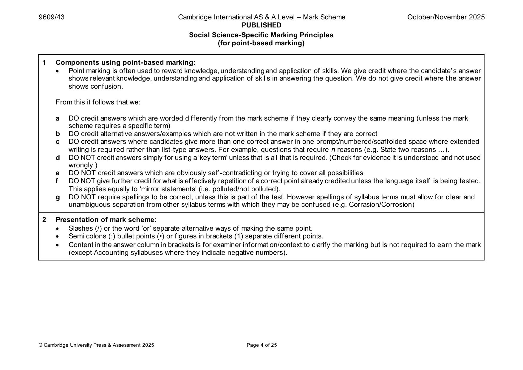 Mark scheme, page 4 of 25