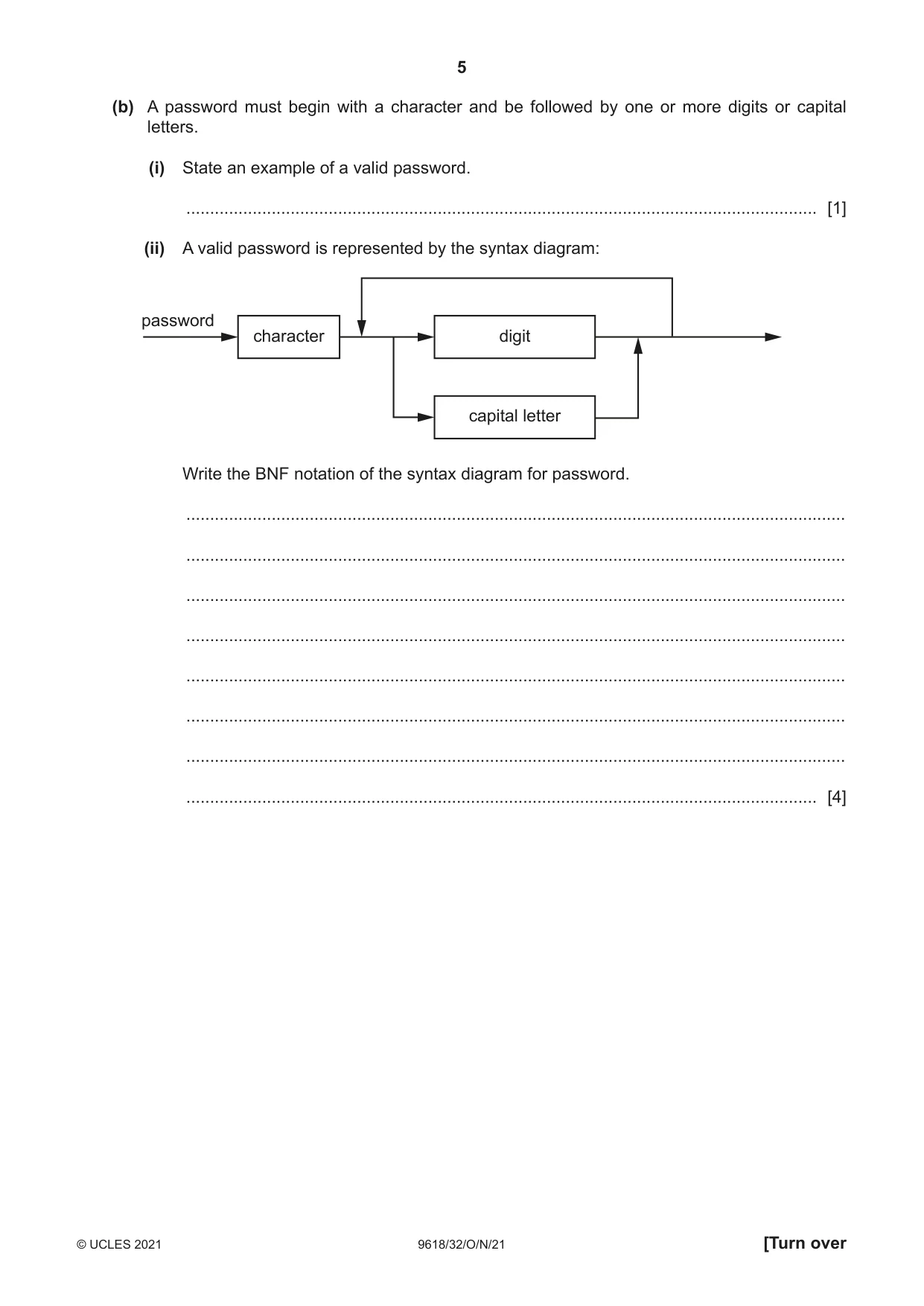 Cambridge A Level Computer Science 9618 2021 Oct/Nov Paper 3 · Variant 2 question paper, page 5 of 16