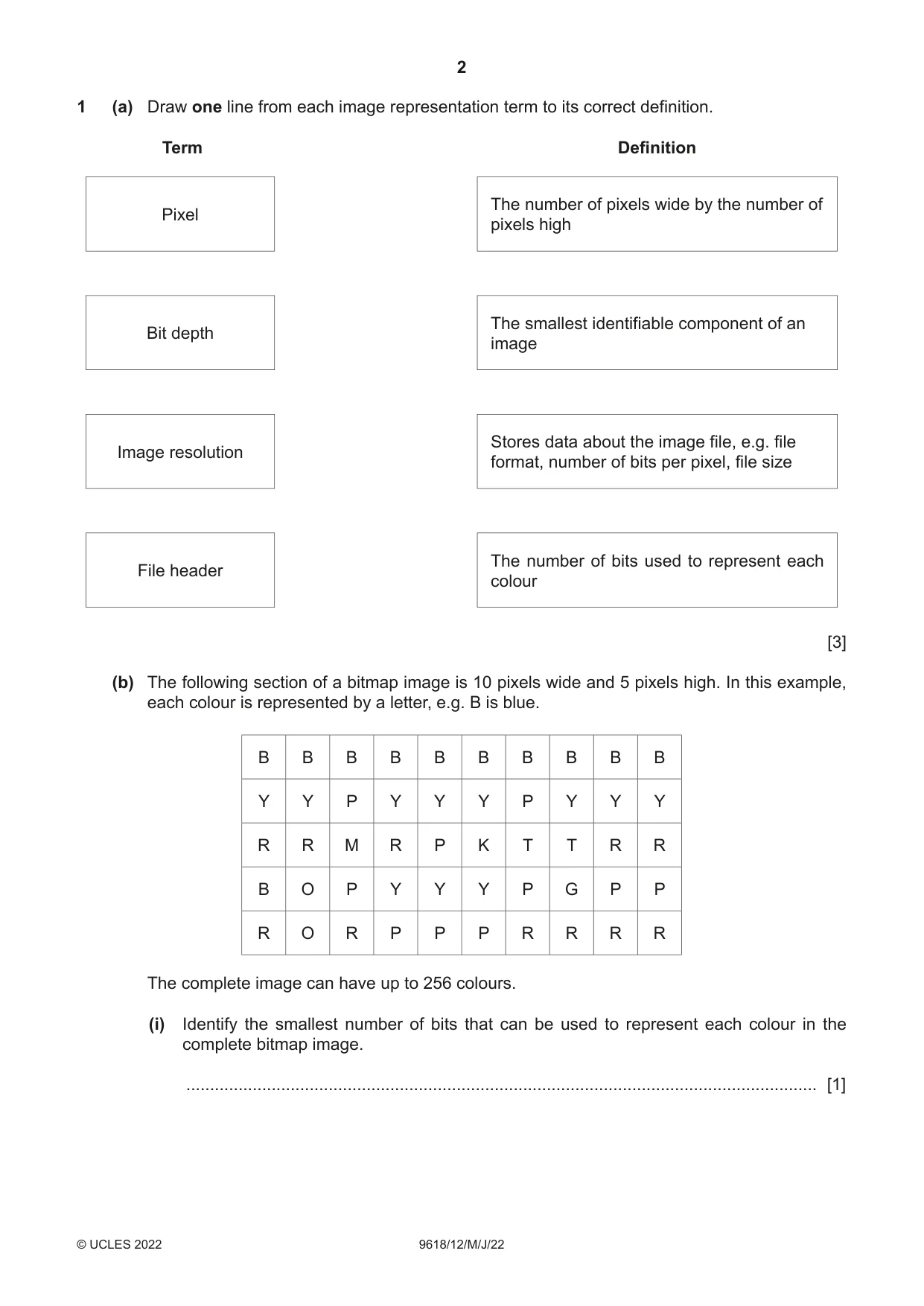 Cambridge A Level Computer Science 9618 2022 May/June Paper 1 · Variant 2 question paper, page 2 of 16