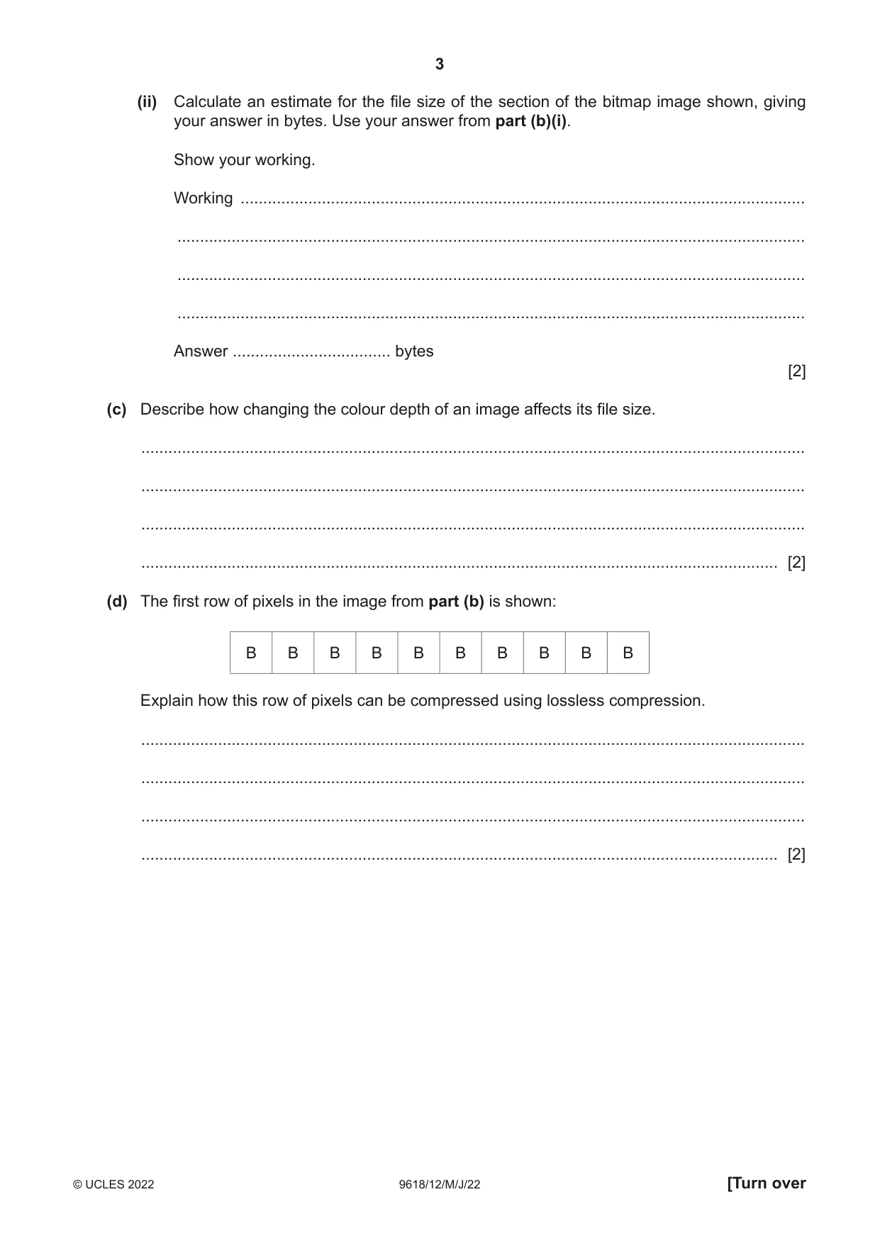 Cambridge A Level Computer Science 9618 2022 May/June Paper 1 · Variant 2 question paper, page 3 of 16