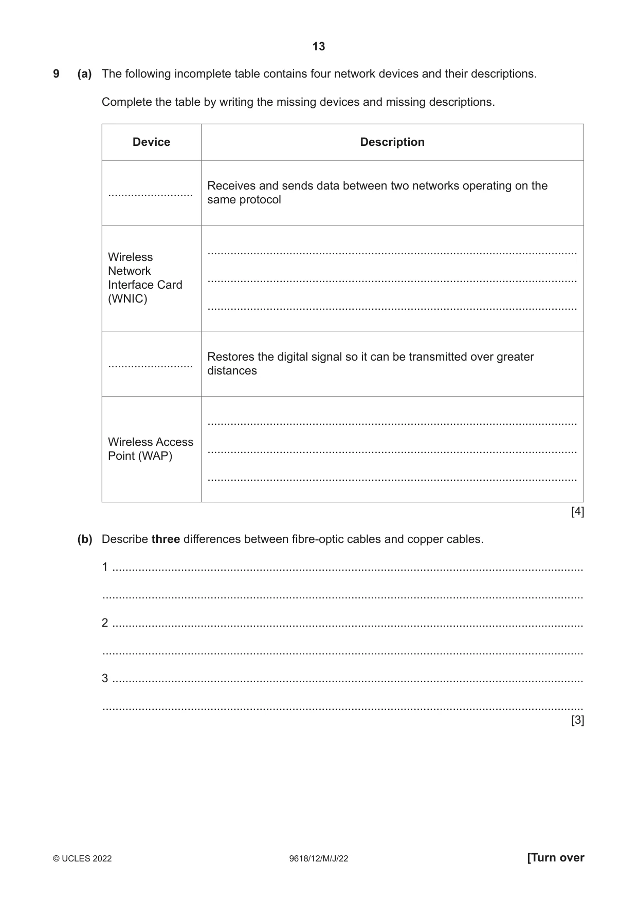 Cambridge A Level Computer Science 9618 2022 May/June Paper 1 · Variant 2 question paper, page 13 of 16