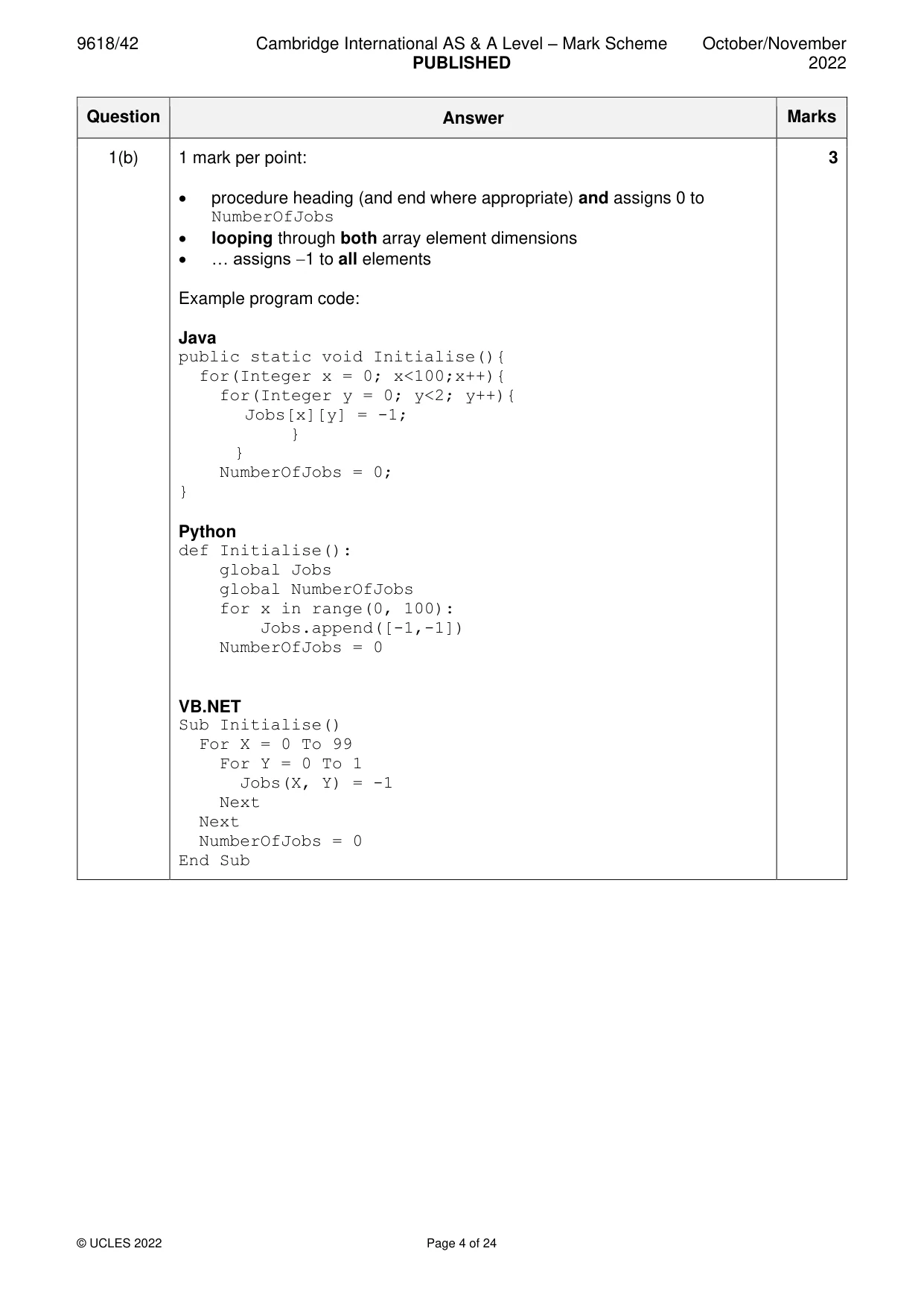 Mark scheme, page 4 of 24