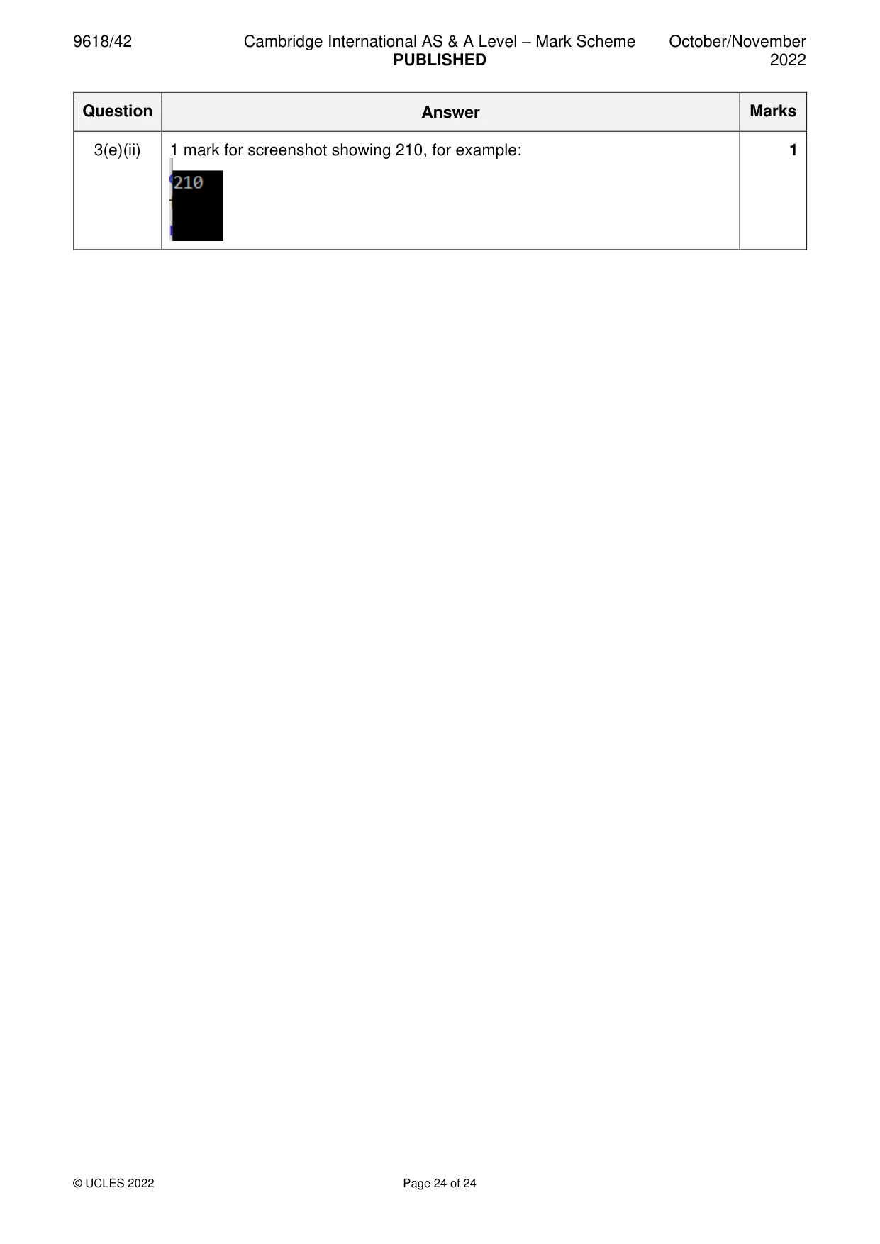 Mark scheme, page 24 of 24