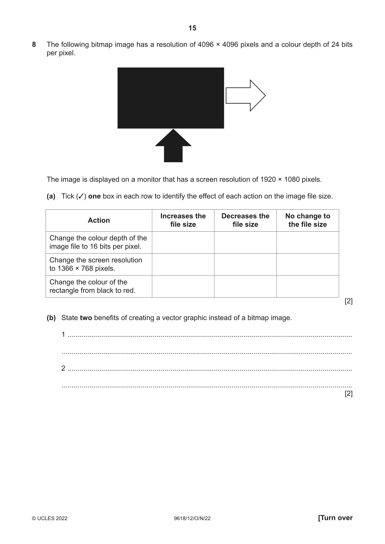 Cambridge A Level Computer Science 9618 2022 Oct/Nov Paper 1 · Variant 2 question paper, page 15 of 20
