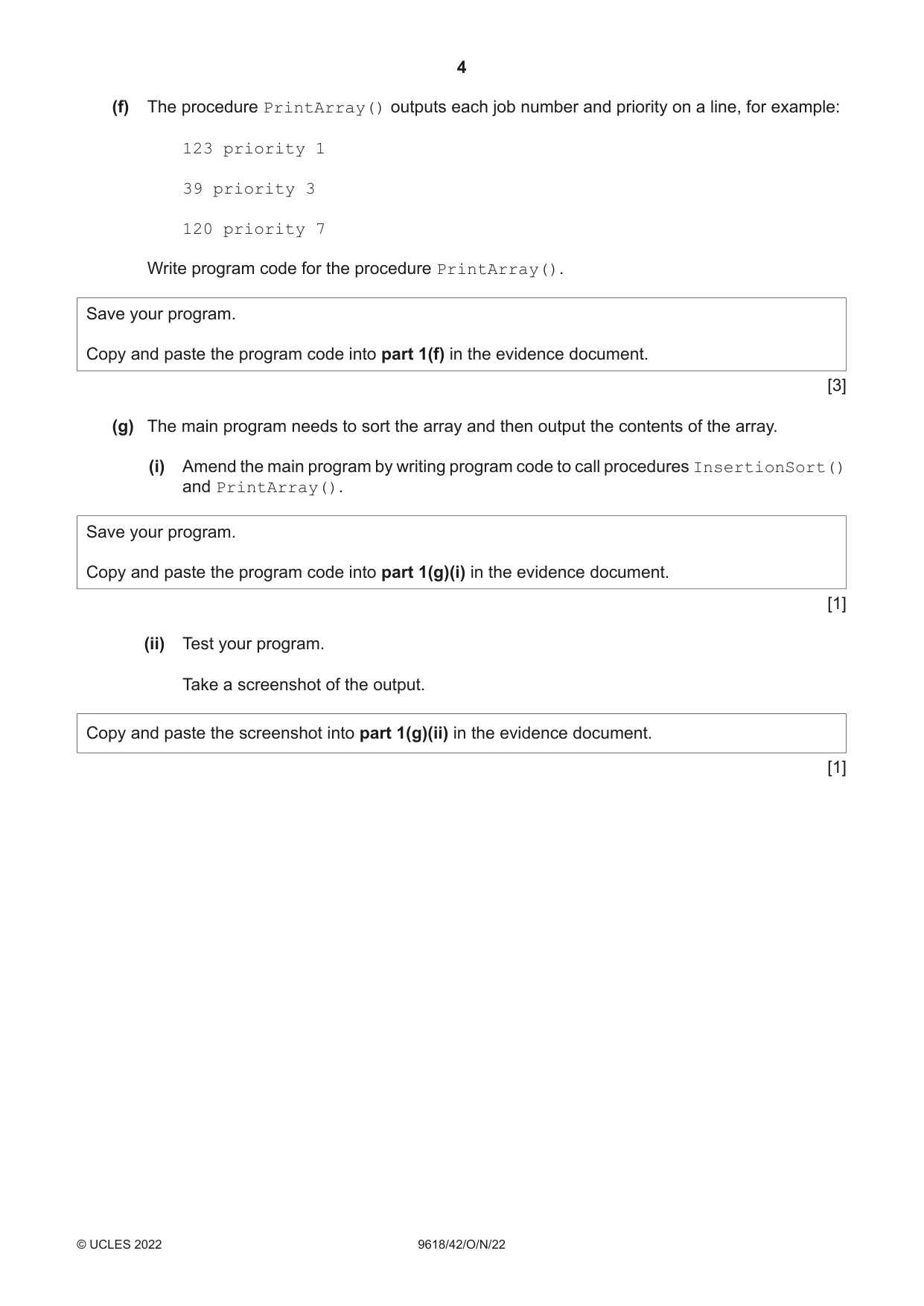 Cambridge A Level Computer Science 9618 2022 Oct/Nov Paper 4 · Variant 2 question paper, page 4 of 12