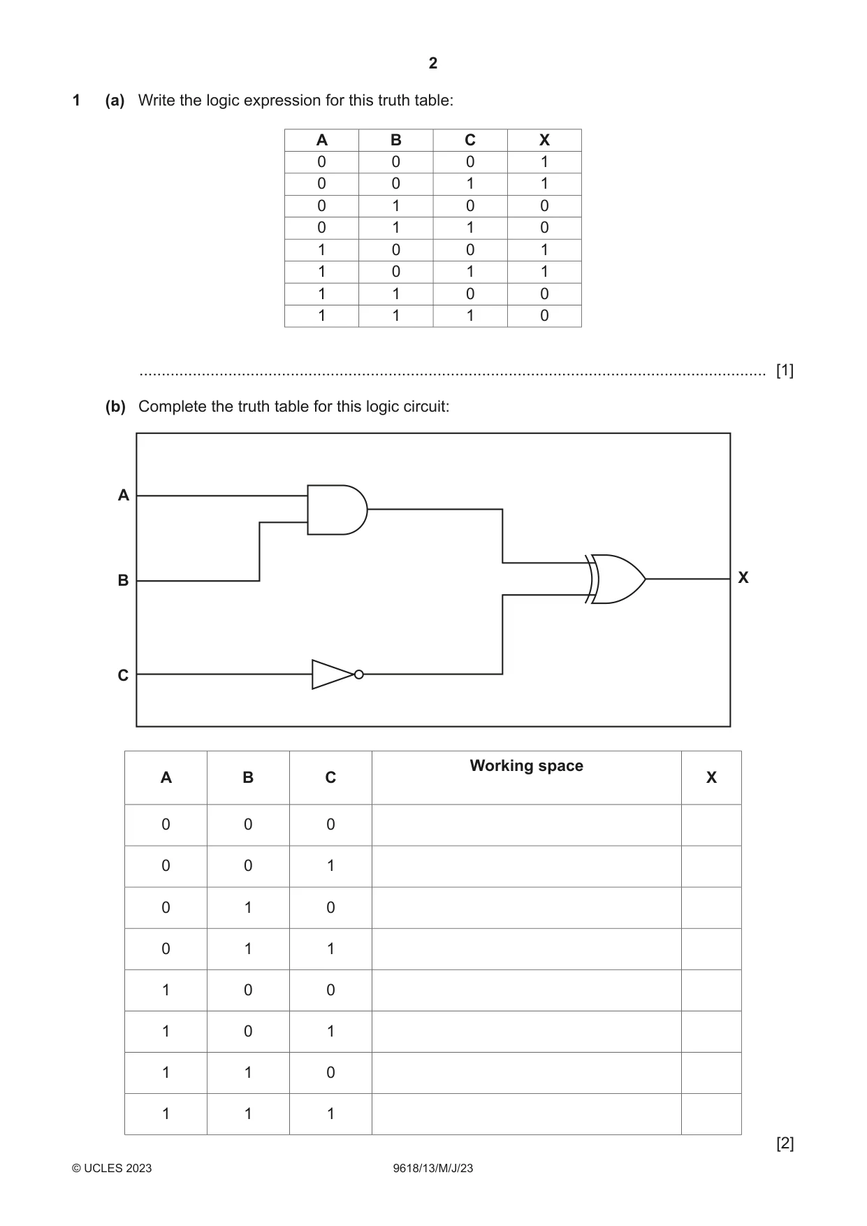 Cambridge A Level Computer Science 9618 2023 May/June Paper 1 · Variant 3 question paper, page 2 of 16