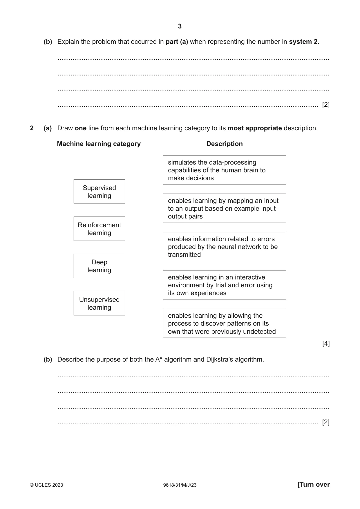 Cambridge A Level Computer Science 9618 2023 May/June Paper 3 · Variant 1 question paper, page 3 of 12