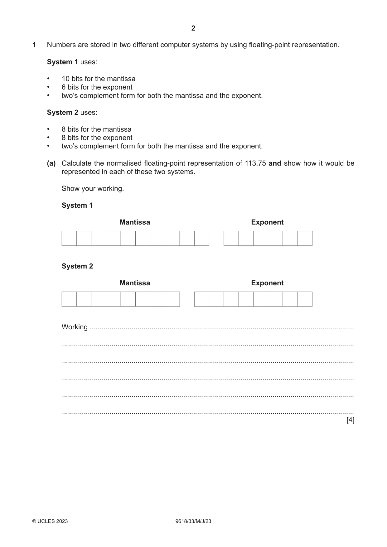 Cambridge A Level Computer Science 9618 2023 May/June Paper 3 · Variant 3 question paper, page 2 of 12