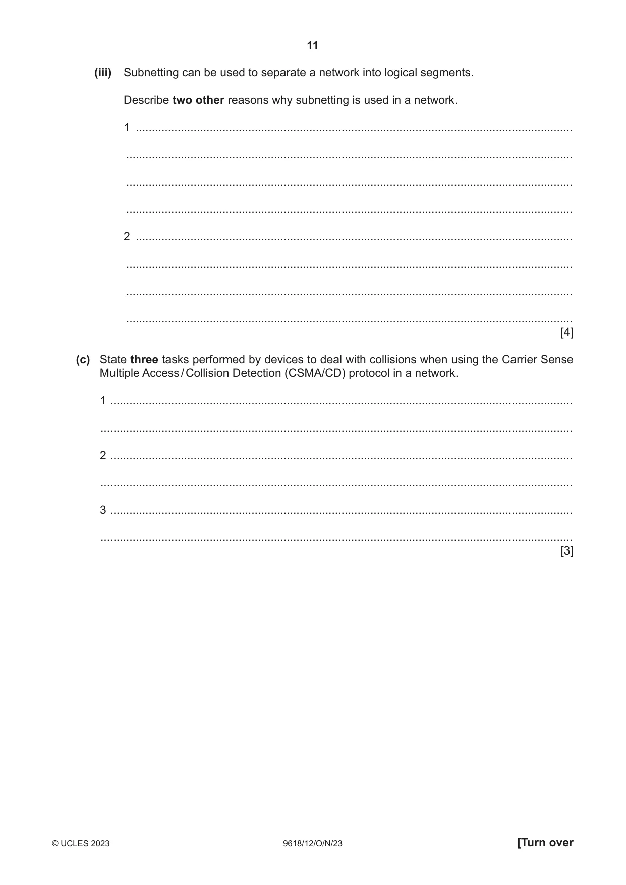 Cambridge A Level Computer Science 9618 2023 Oct/Nov Paper 1 · Variant 2 question paper, page 11 of 16