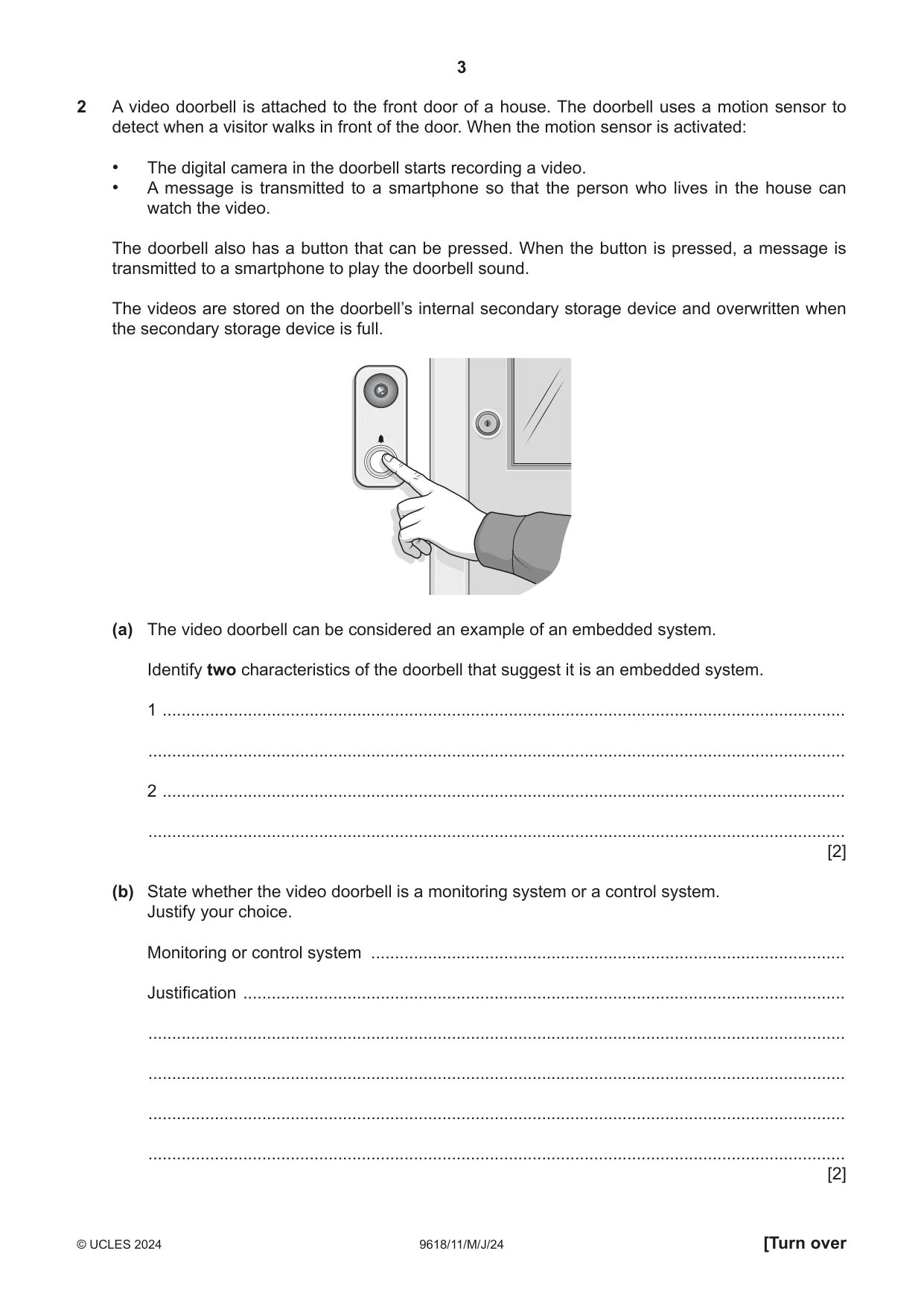 Cambridge A Level Computer Science 9618 2024 May/June Paper 1 · Variant 1 question paper, page 3 of 16