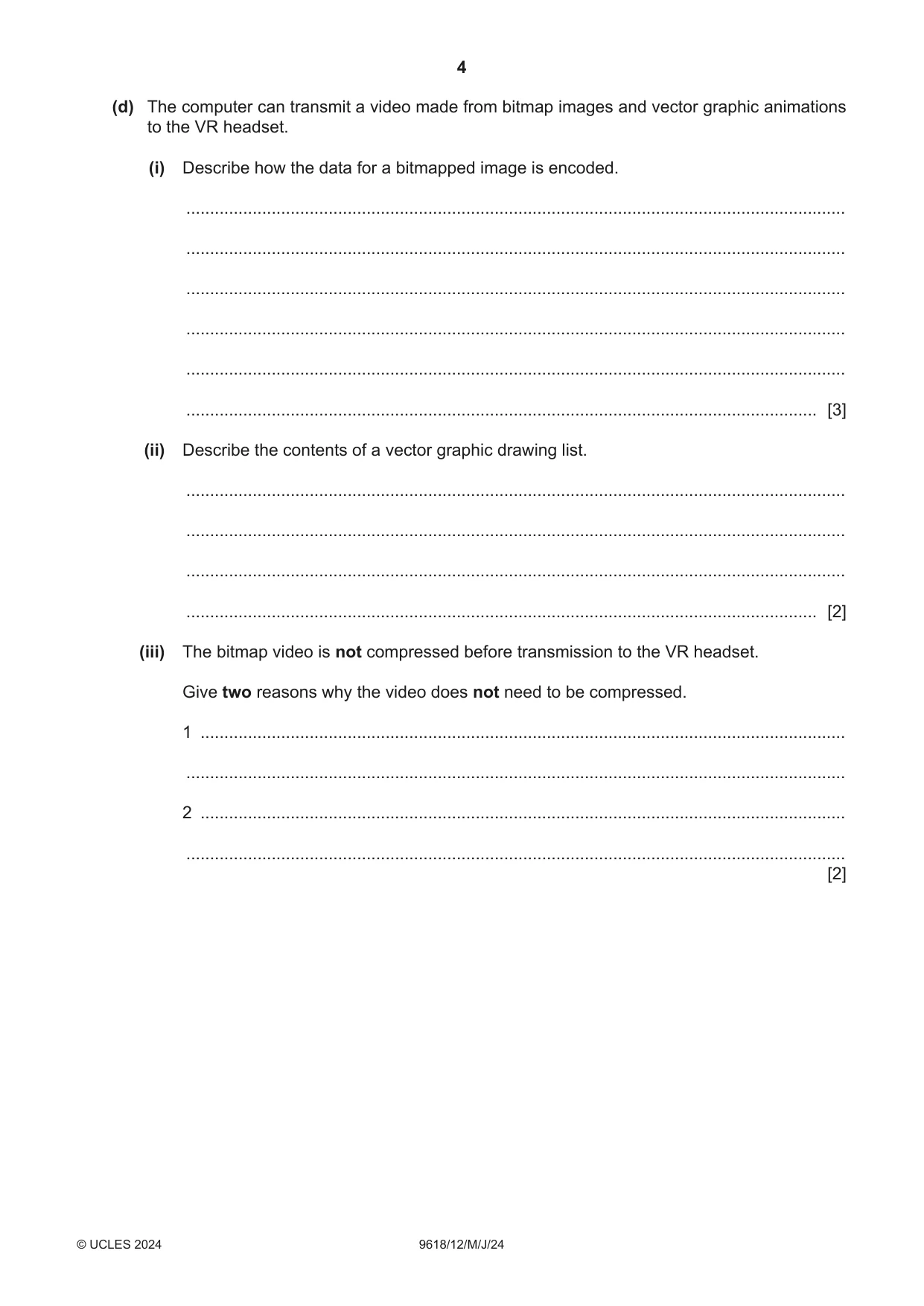 Cambridge A Level Computer Science 9618 2024 May/June Paper 1 · Variant 2 question paper, page 4 of 16