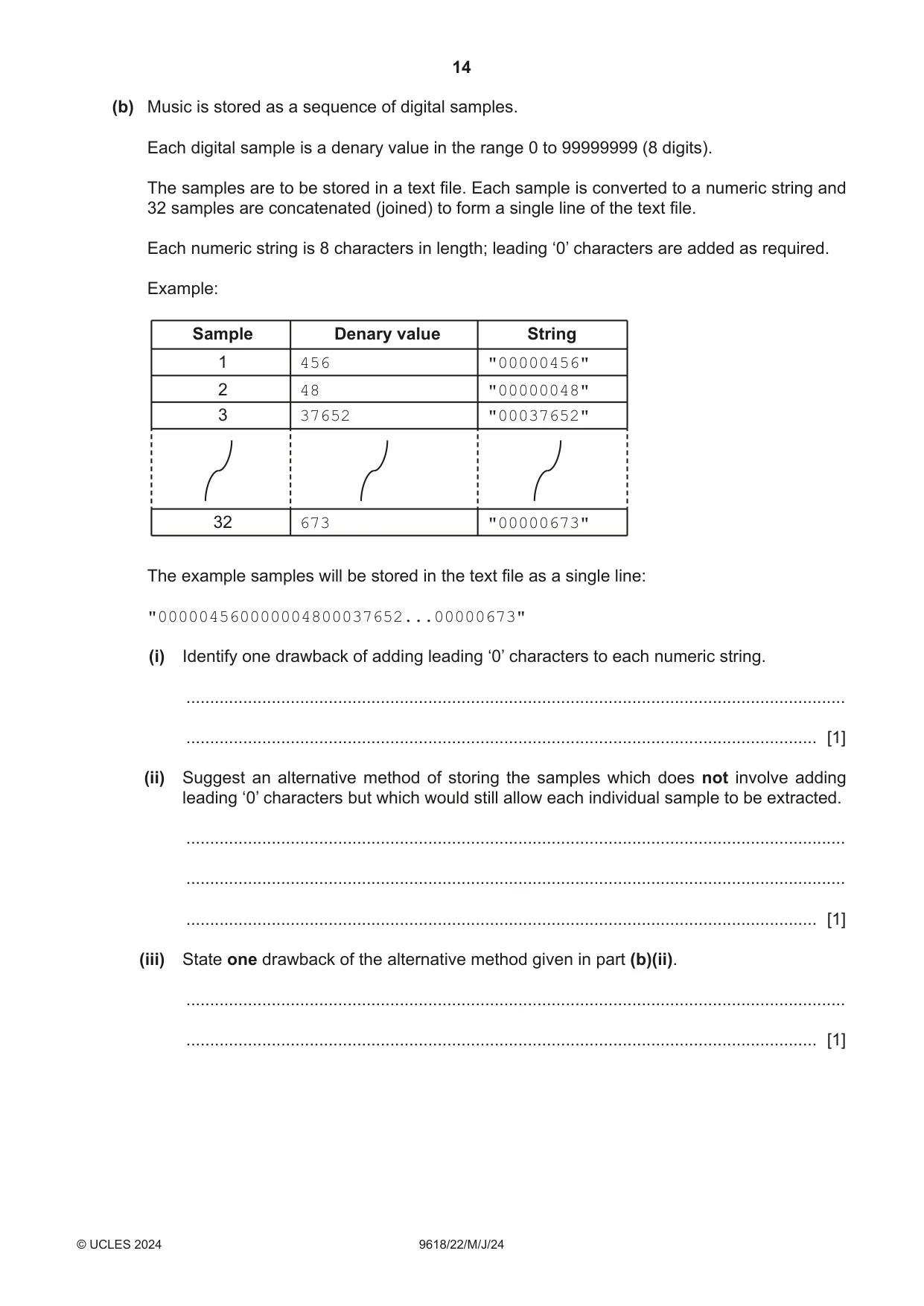 Cambridge A Level Computer Science 9618 2024 May/June Paper 2 · Variant 2 question paper, page 14 of 24