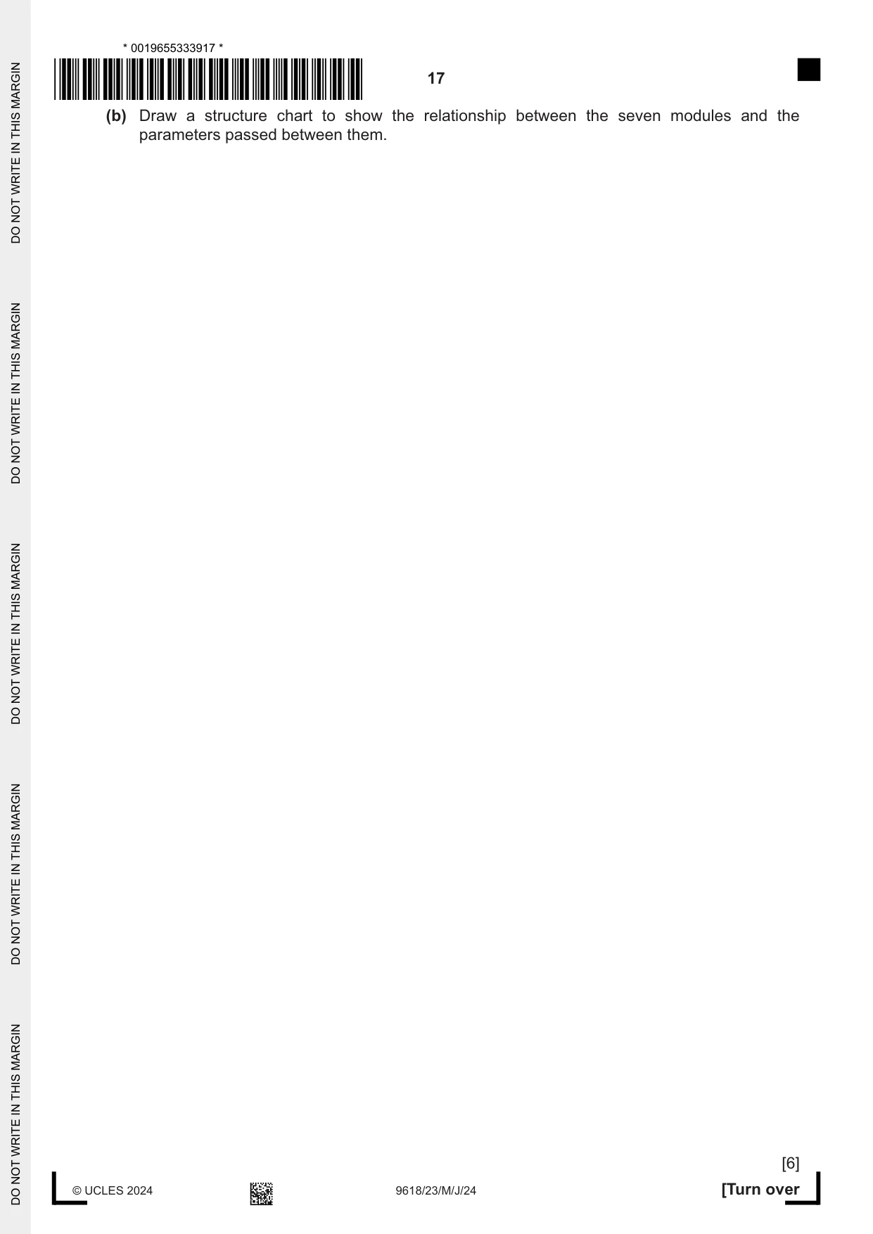 Cambridge A Level Computer Science 9618 2024 May/June Paper 2 · Variant 3 question paper, page 17 of 24