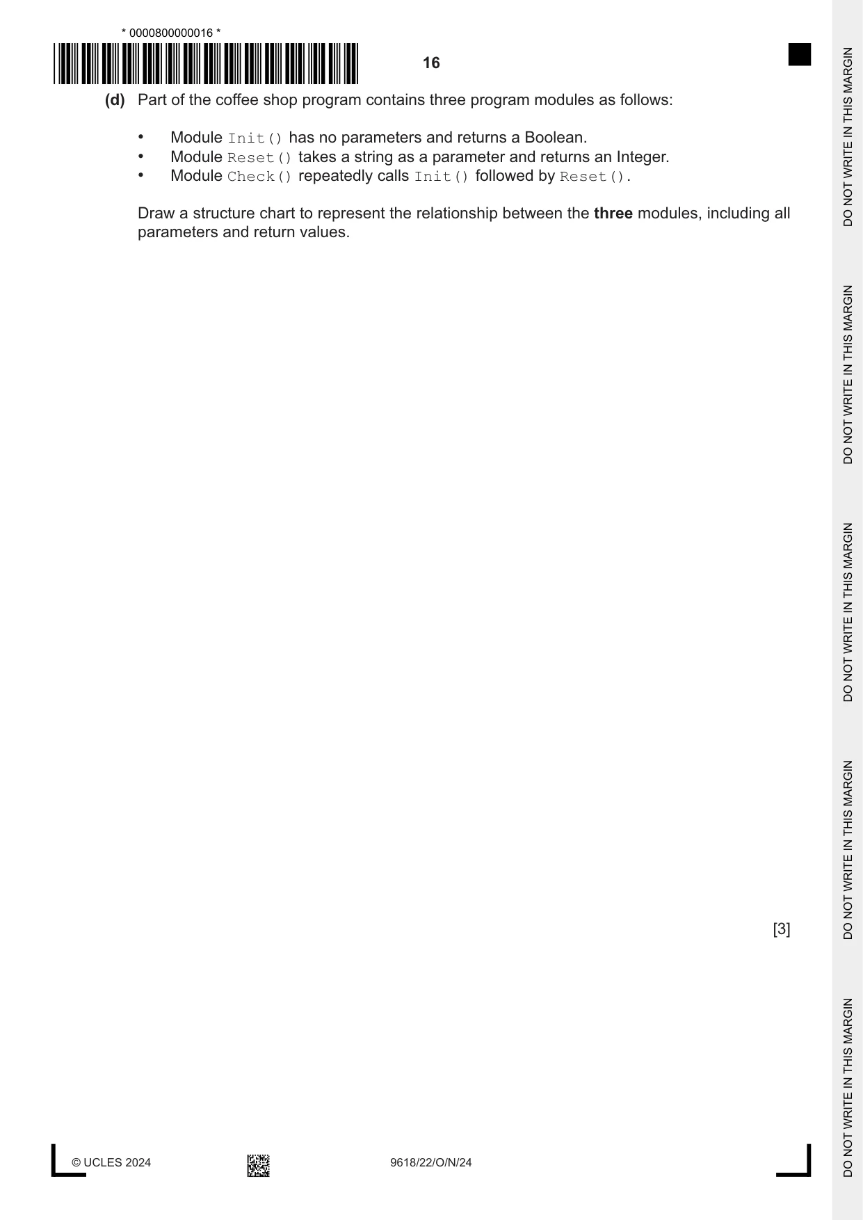 Cambridge A Level Computer Science 9618 2024 Oct/Nov Paper 2 · Variant 2 question paper, page 16 of 24
