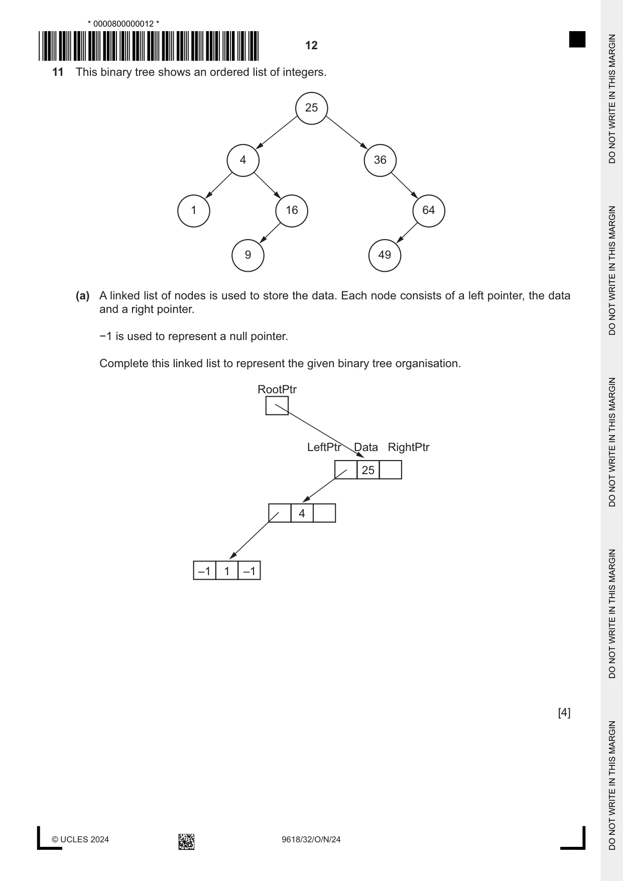 Cambridge A Level Computer Science 9618 2024 Oct/Nov Paper 3 · Variant 2 question paper, page 12 of 16