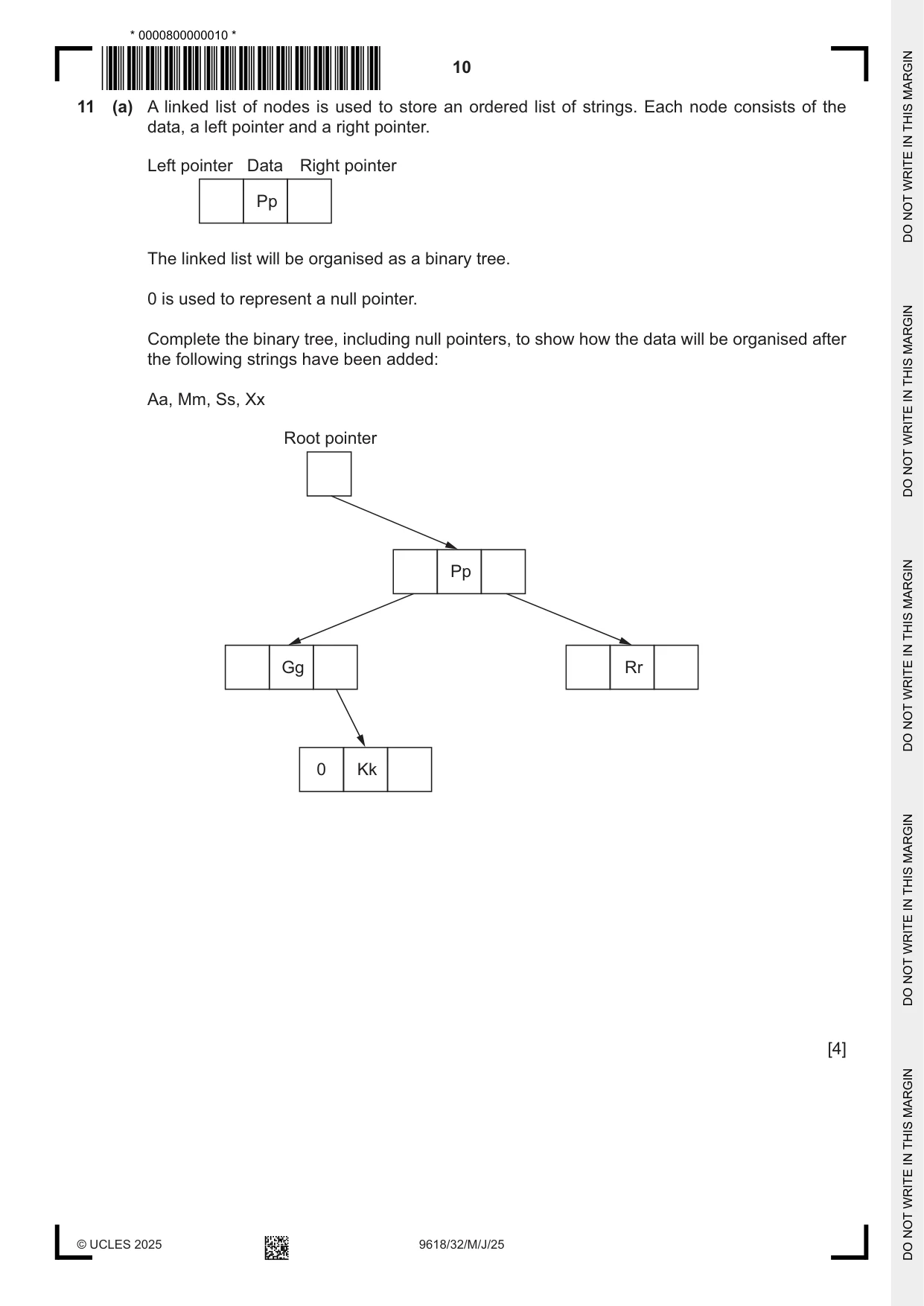 Cambridge A Level Computer Science 9618 2025 May/June Paper 3 · Variant 2 question paper, page 10 of 16