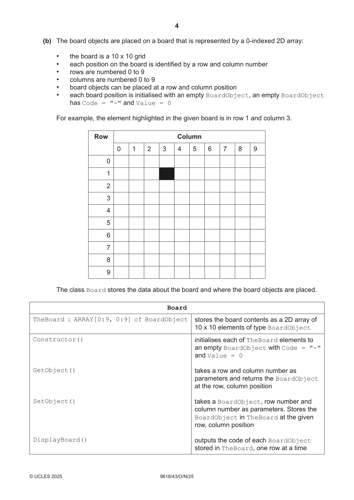Cambridge A Level Computer Science 9618 2025 Oct/Nov Paper 4 · Variant 3 question paper, page 4 of 16